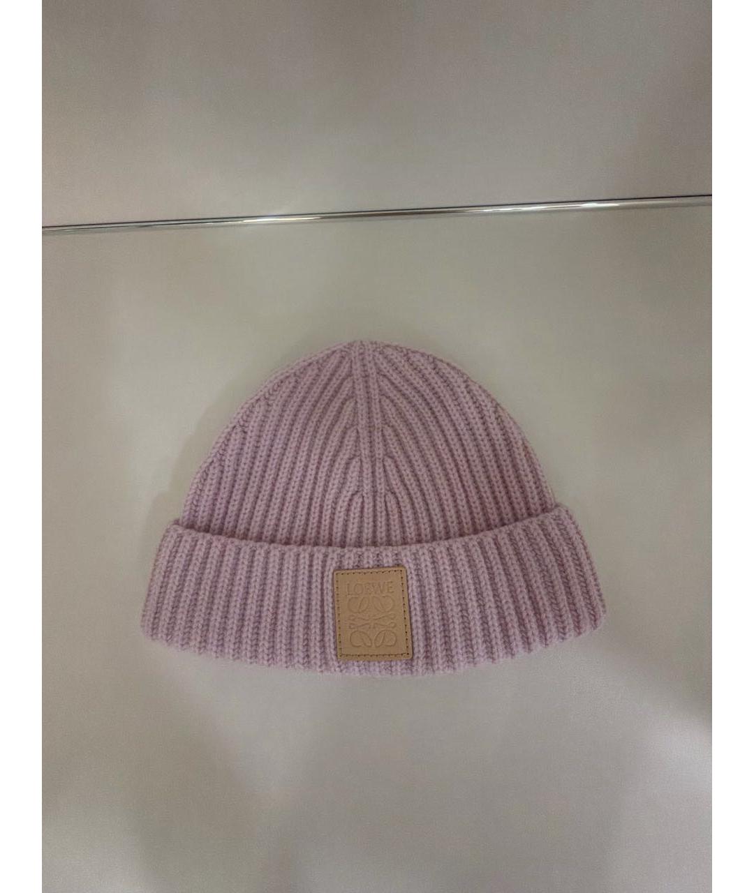 LOEWE Розовая кашемировая шапка, фото 8