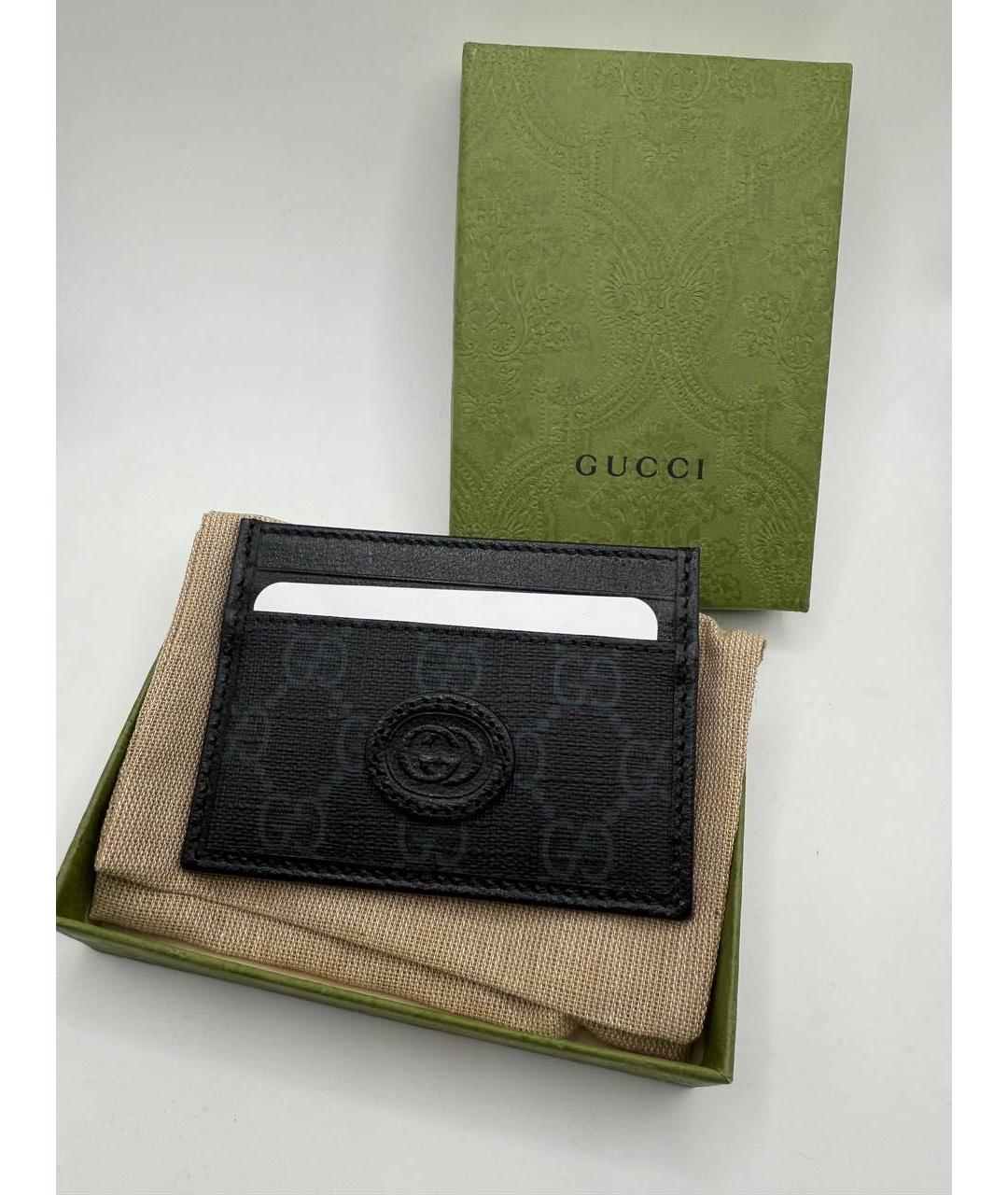 GUCCI Черный кожаный кардхолдер, фото 2