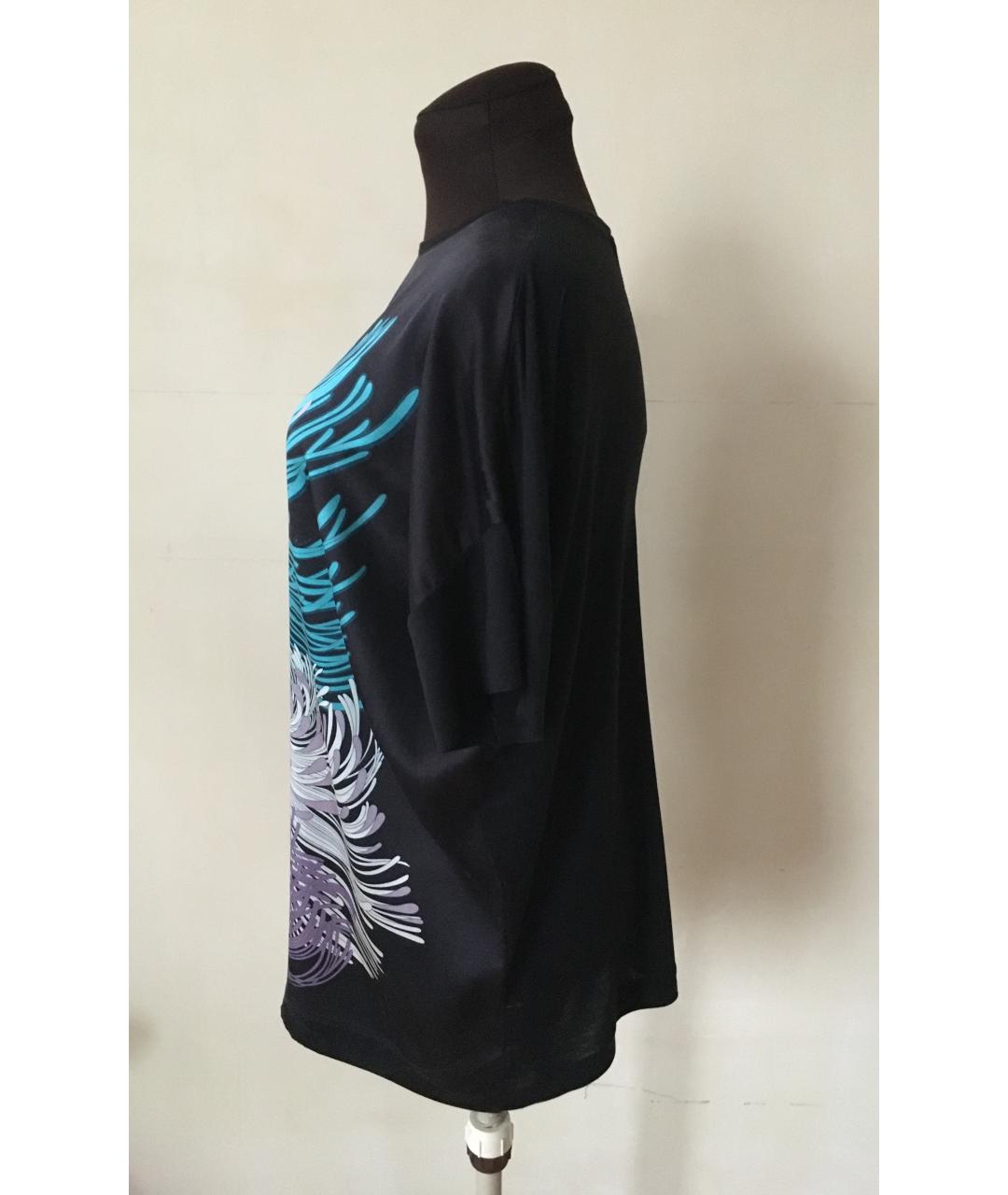 GUCCI Черная шелковая футболка, фото 3