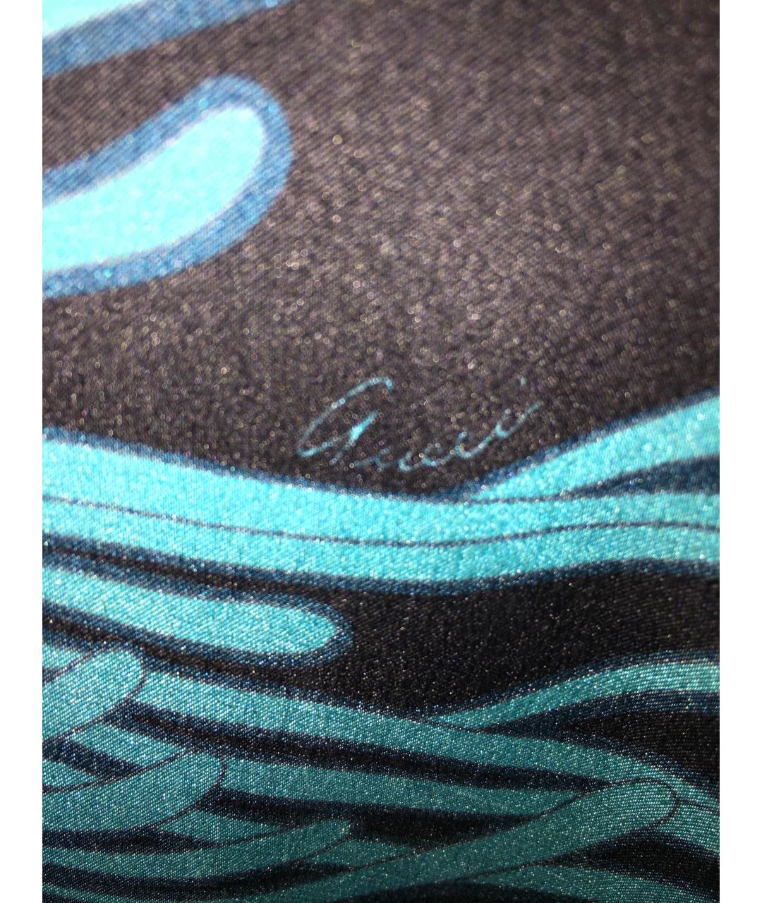 GUCCI Черная шелковая футболка, фото 4