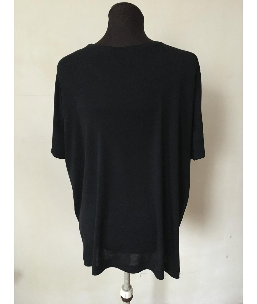 GUCCI Черная шелковая футболка, фото 2