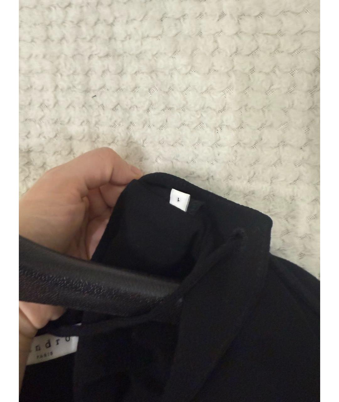 SANDRO Черное вискозное коктейльное платье, фото 5