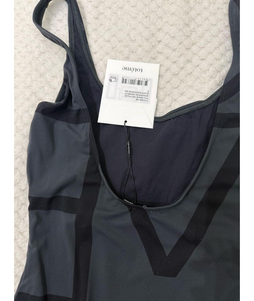 TOTEME Антрацитовый полиамидовый купальник, фото 5