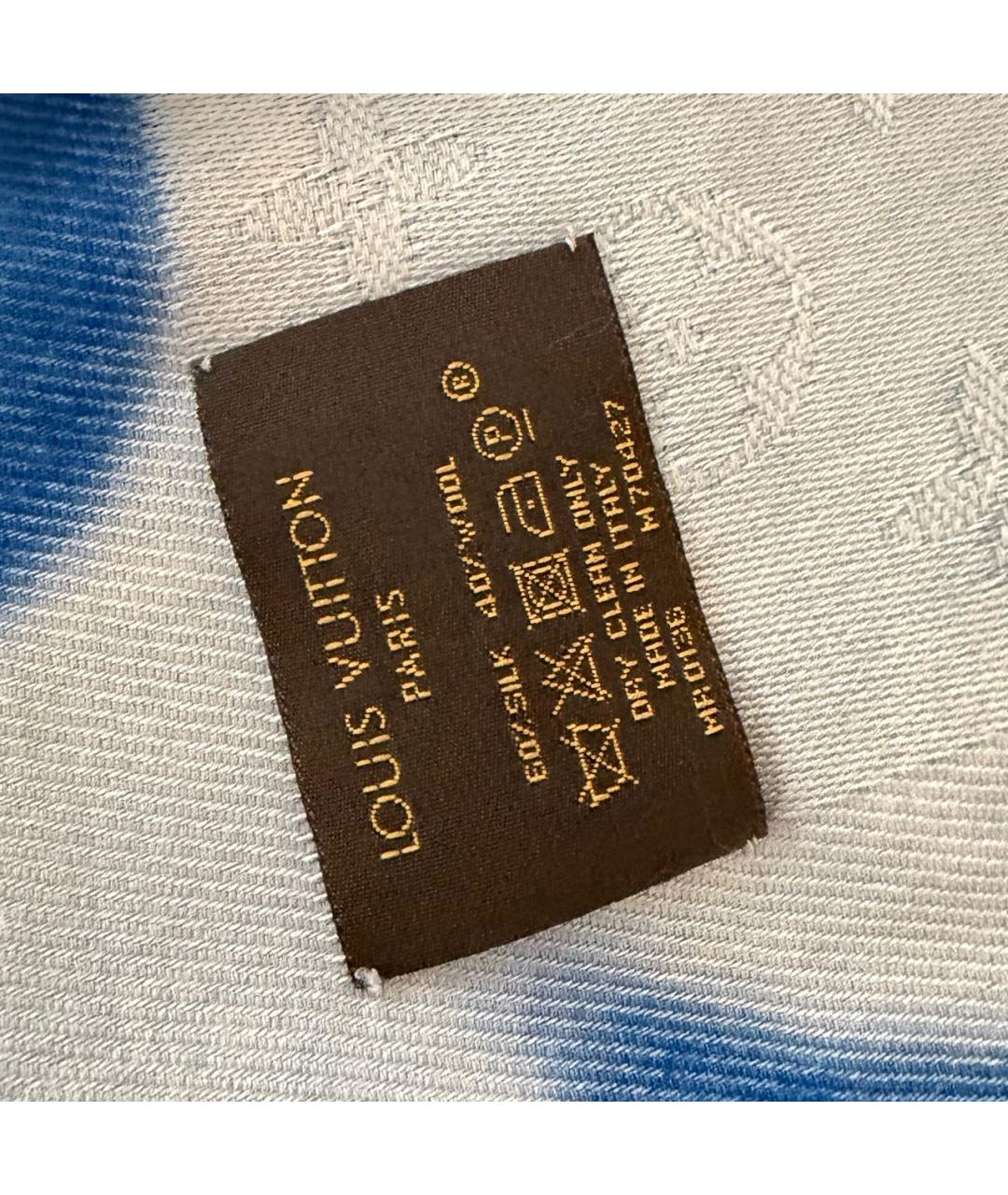 LOUIS VUITTON Синий платок, фото 8