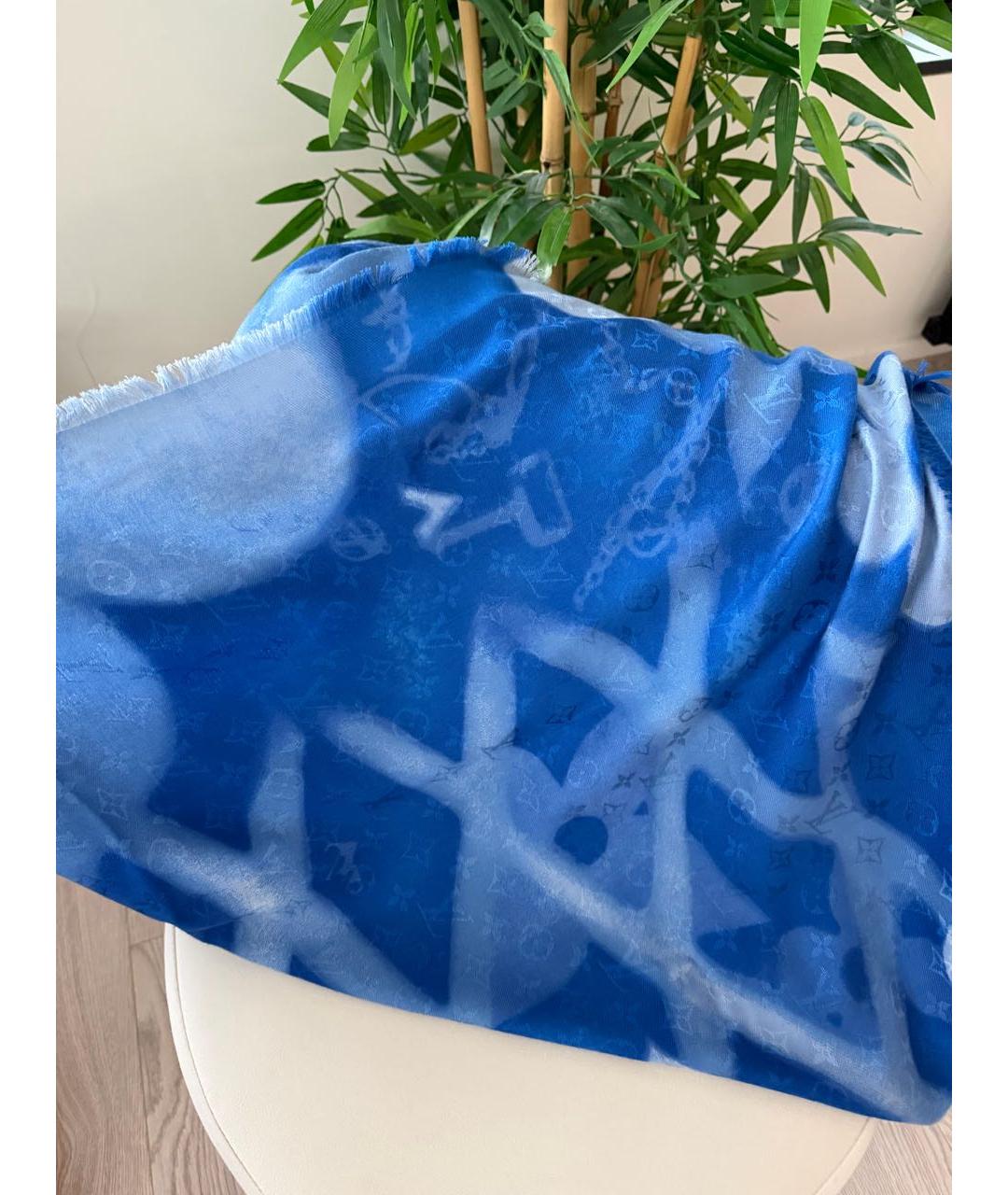 LOUIS VUITTON Синий платок, фото 5