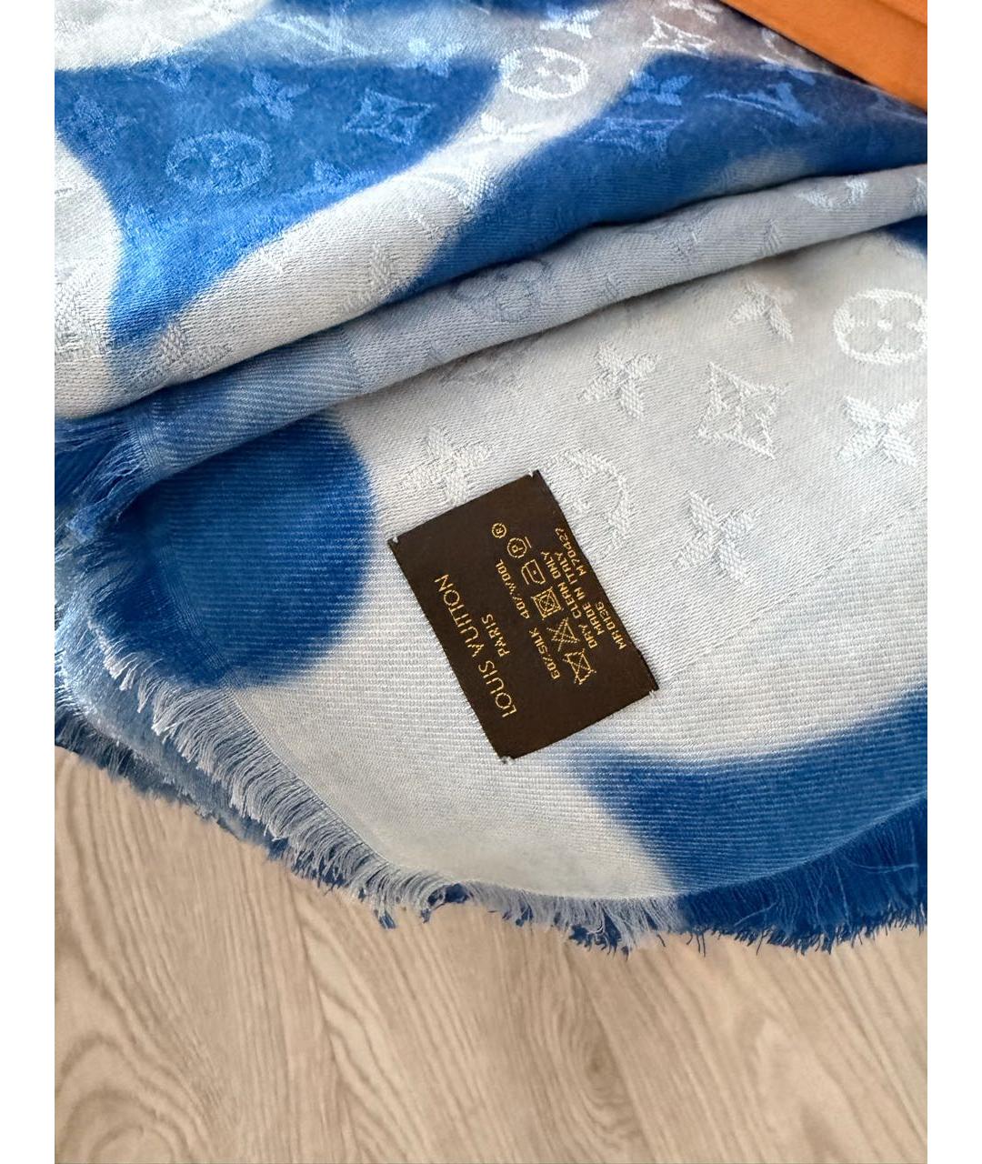 LOUIS VUITTON Синий платок, фото 4