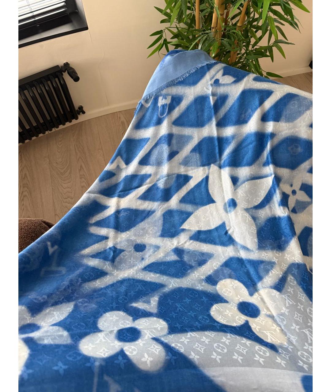 LOUIS VUITTON Синий платок, фото 6