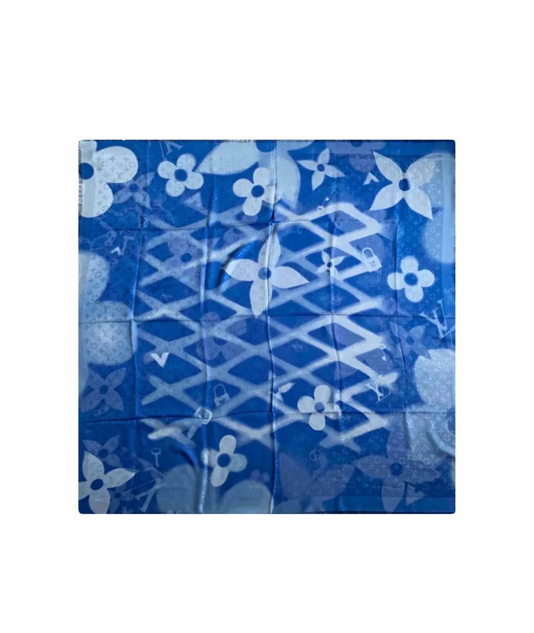 LOUIS VUITTON Синий платок, фото 9