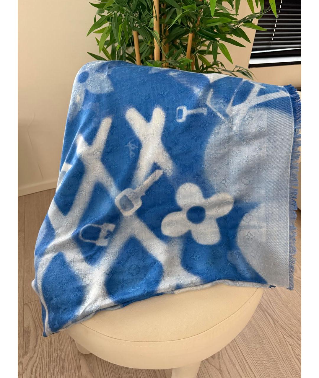 LOUIS VUITTON Синий платок, фото 2