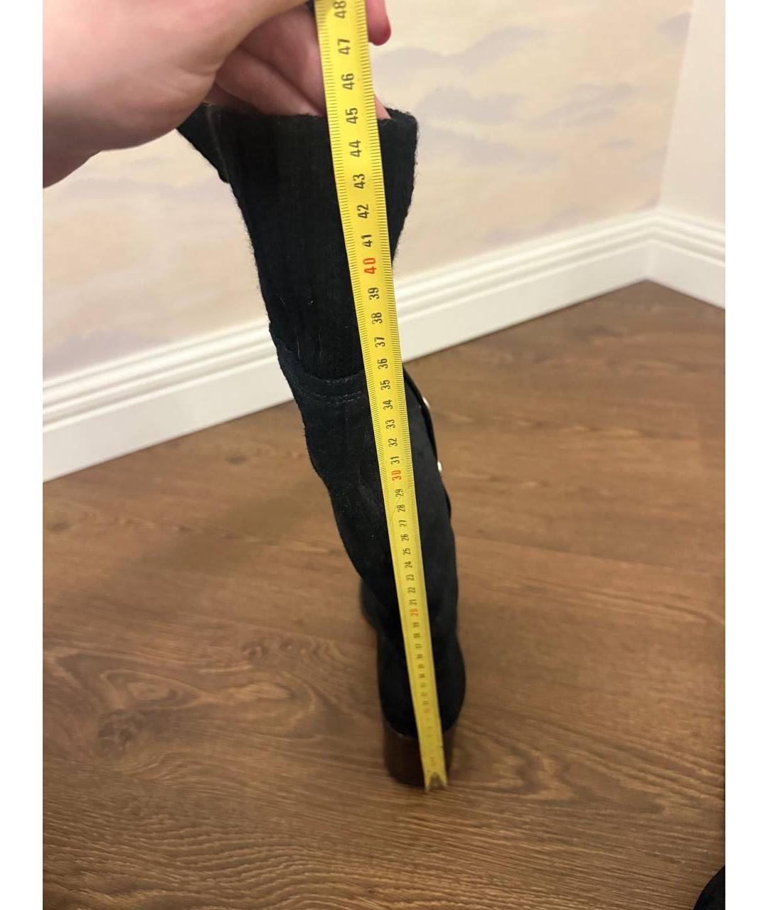 CHANEL Черные кожаные сапоги, фото 2