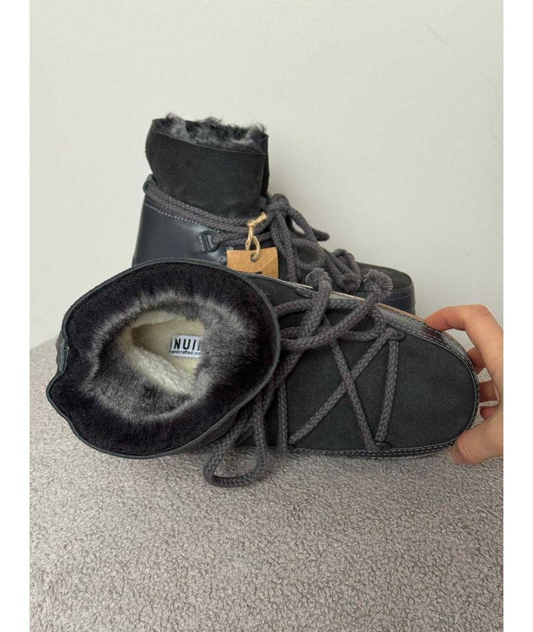 INUIKII Серые замшевые ботинки, фото 6