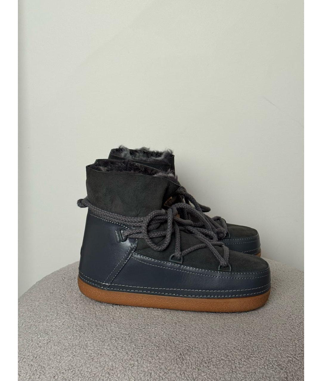 INUIKII Серые замшевые ботинки, фото 5