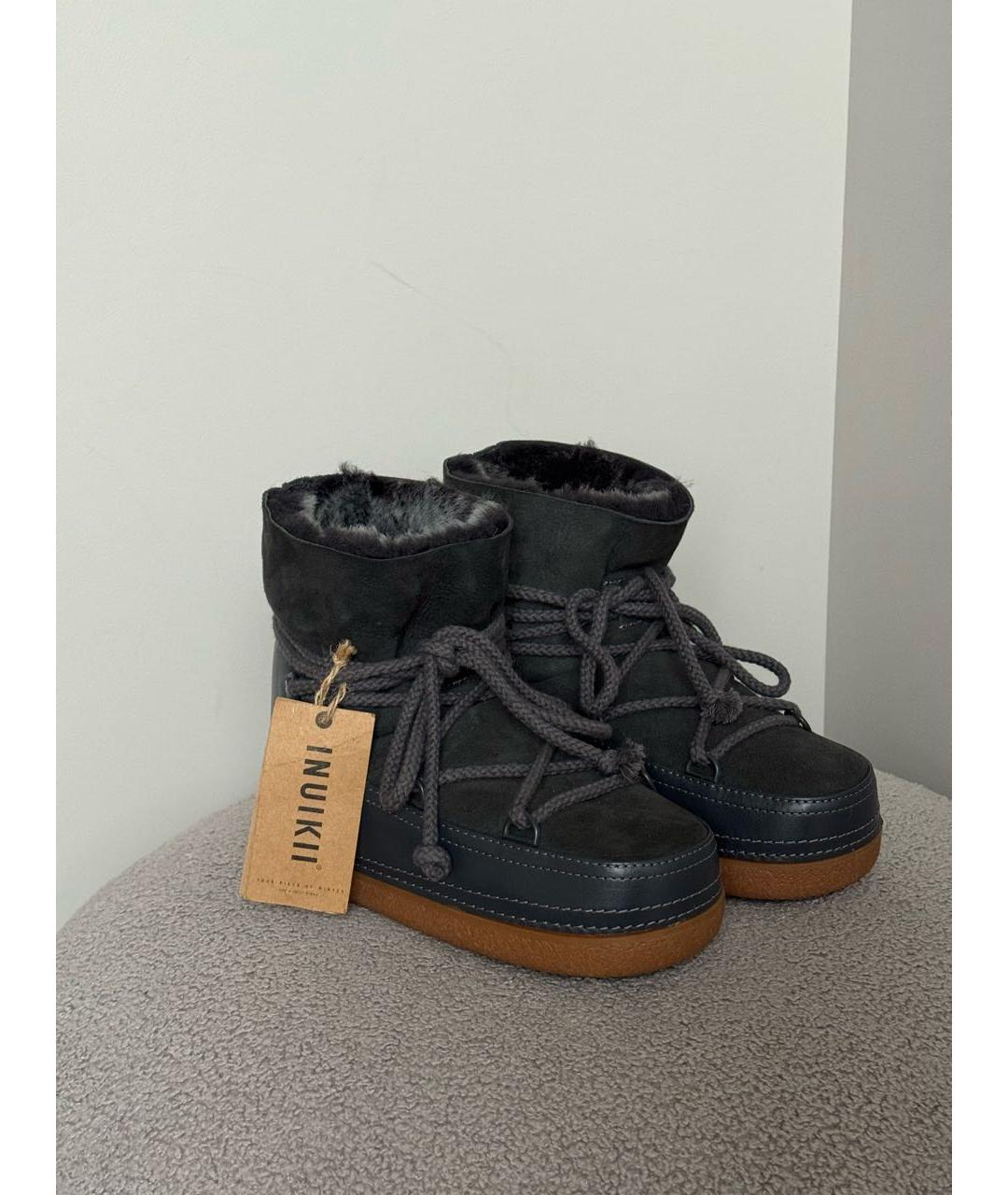 INUIKII Серые замшевые ботинки, фото 2