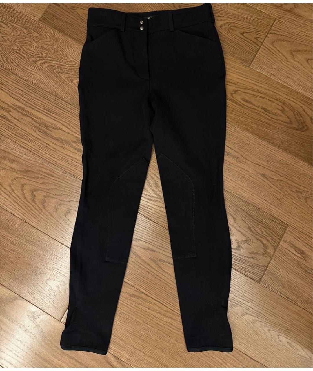 LORO PIANA Черные хлопко-эластановые брюки узкие, фото 7