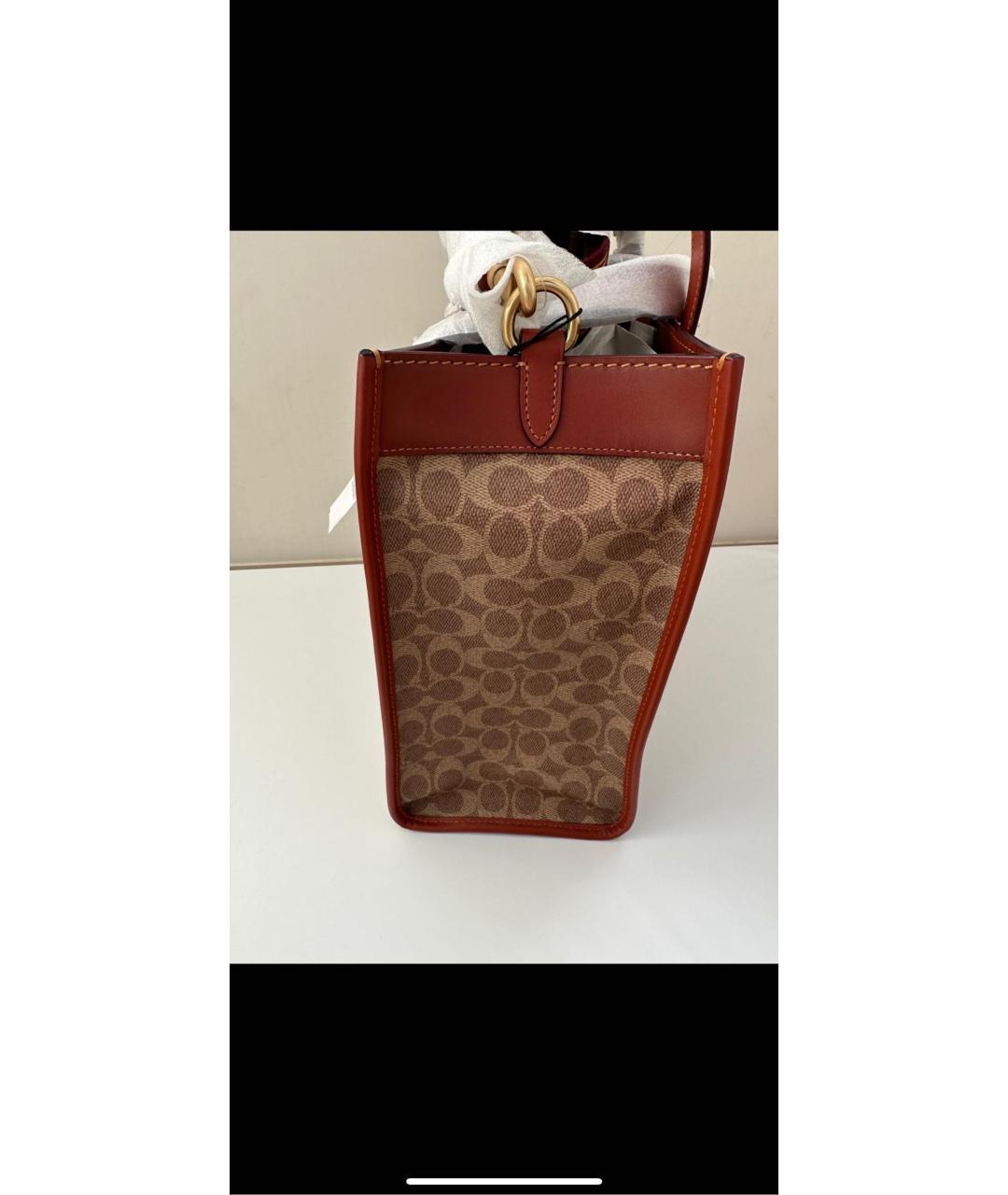 COACH Коричневая сумка тоут, фото 6