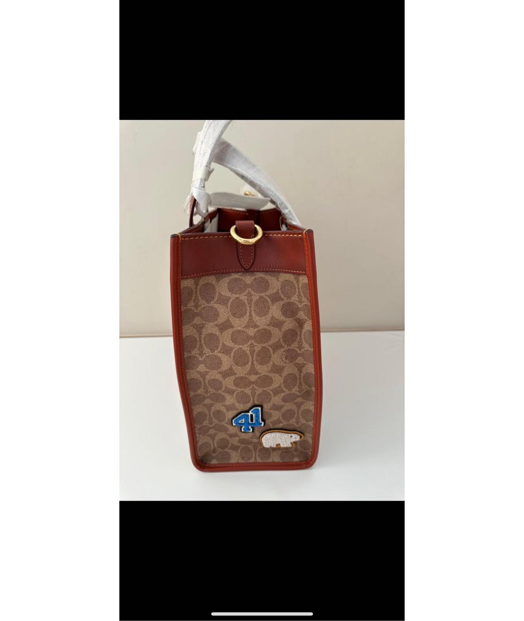 COACH Коричневая сумка тоут, фото 2