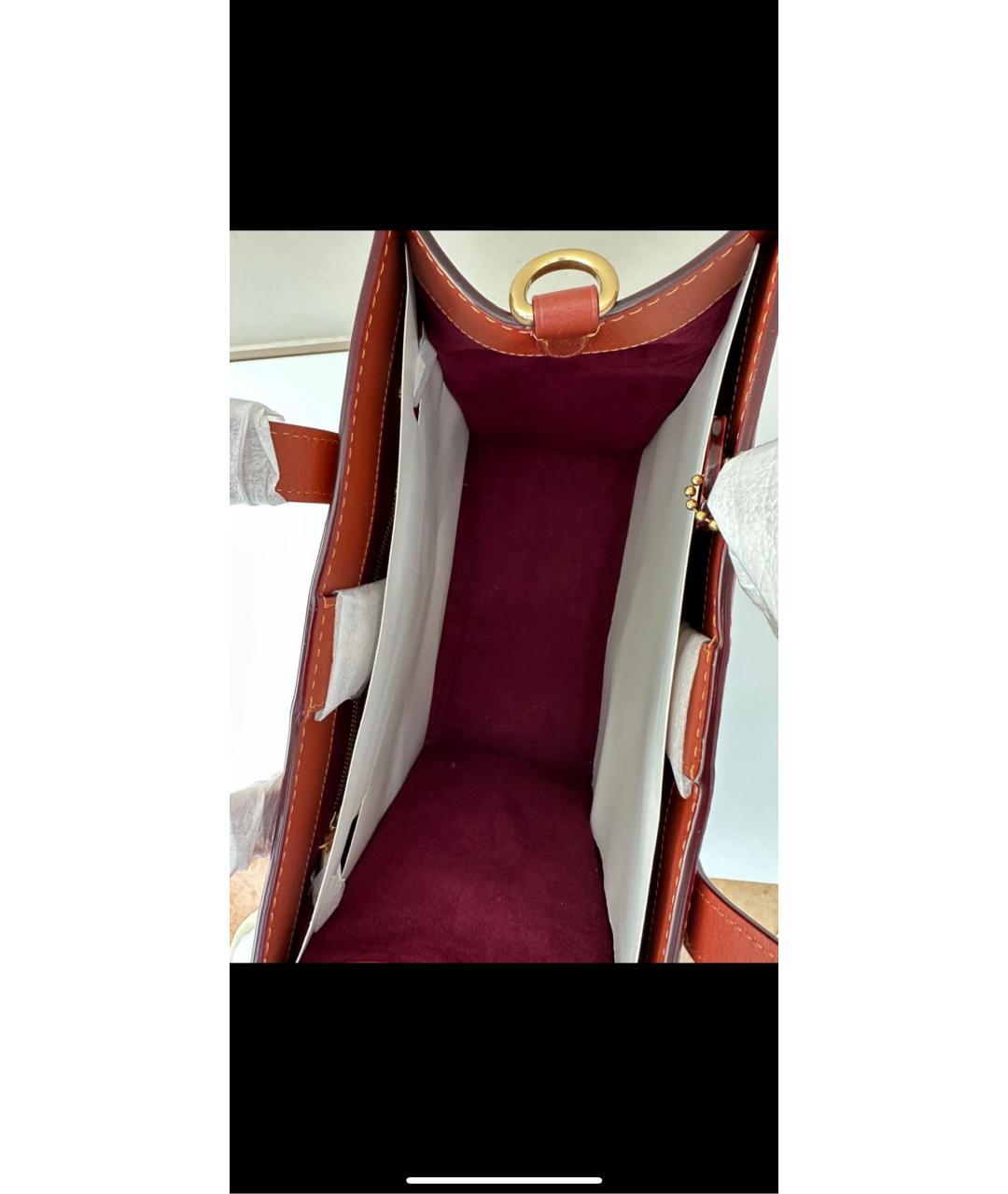 COACH Коричневая сумка тоут, фото 5