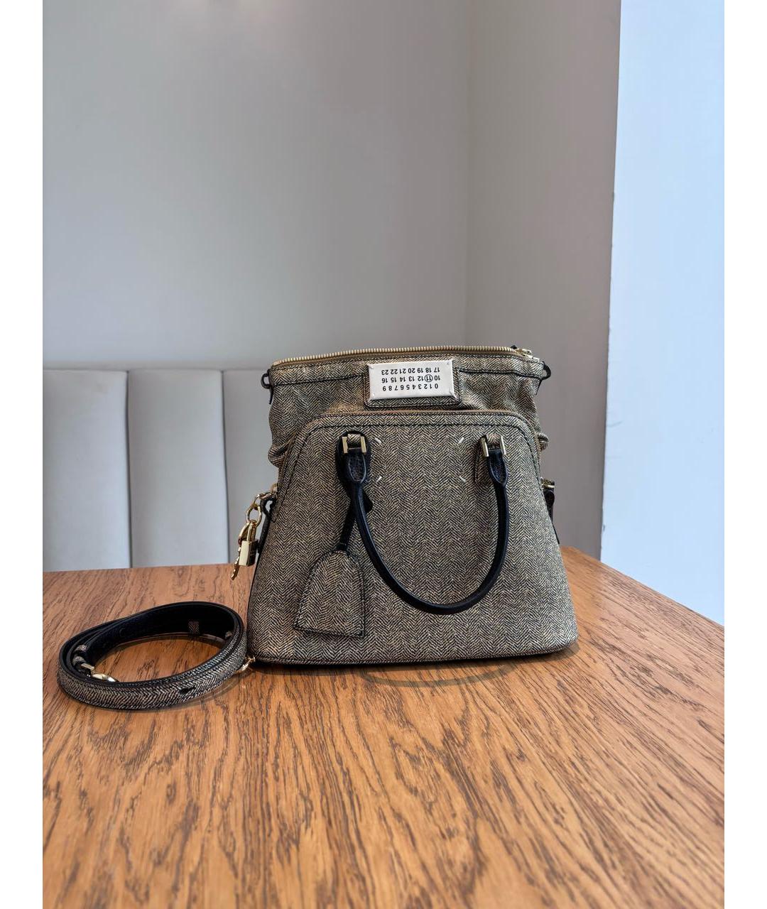 MAISON MARGIELA Коричневая сумка с короткими ручками, фото 8