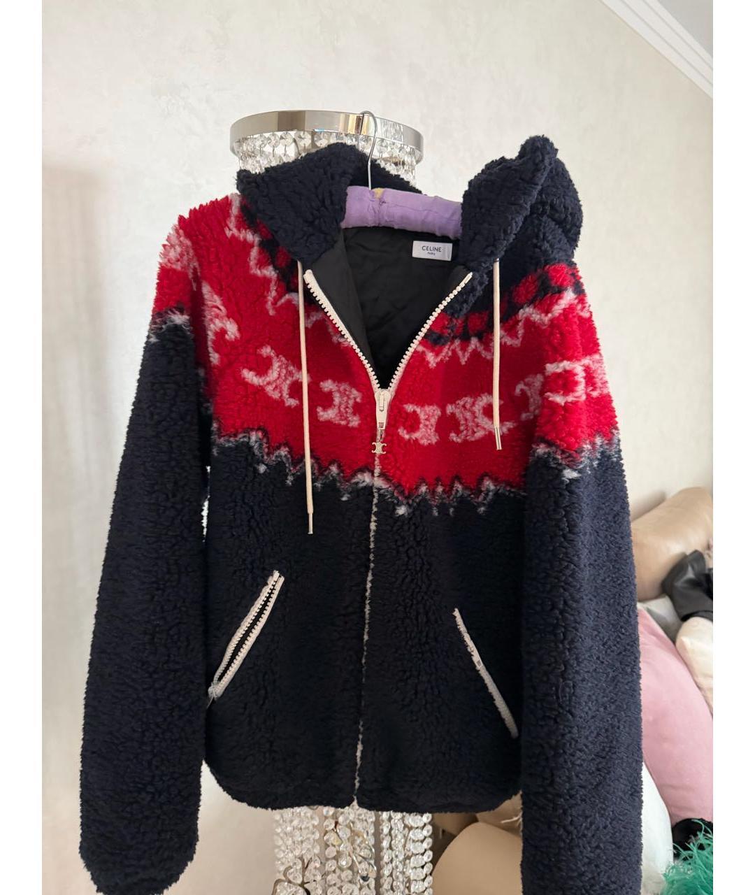 CELINE Темно-синяя шерстяная дубленка, фото 7