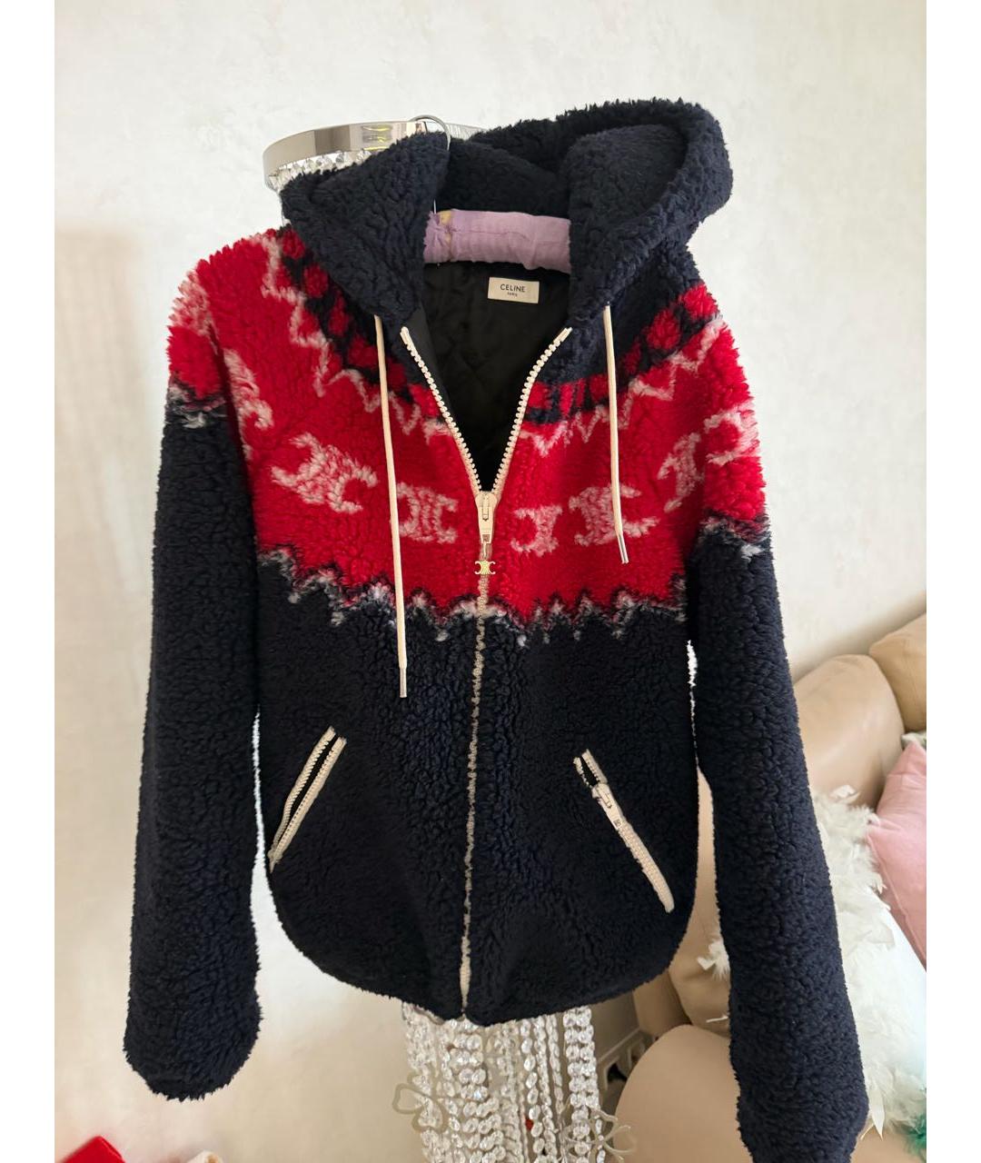 CELINE Темно-синяя шерстяная дубленка, фото 4