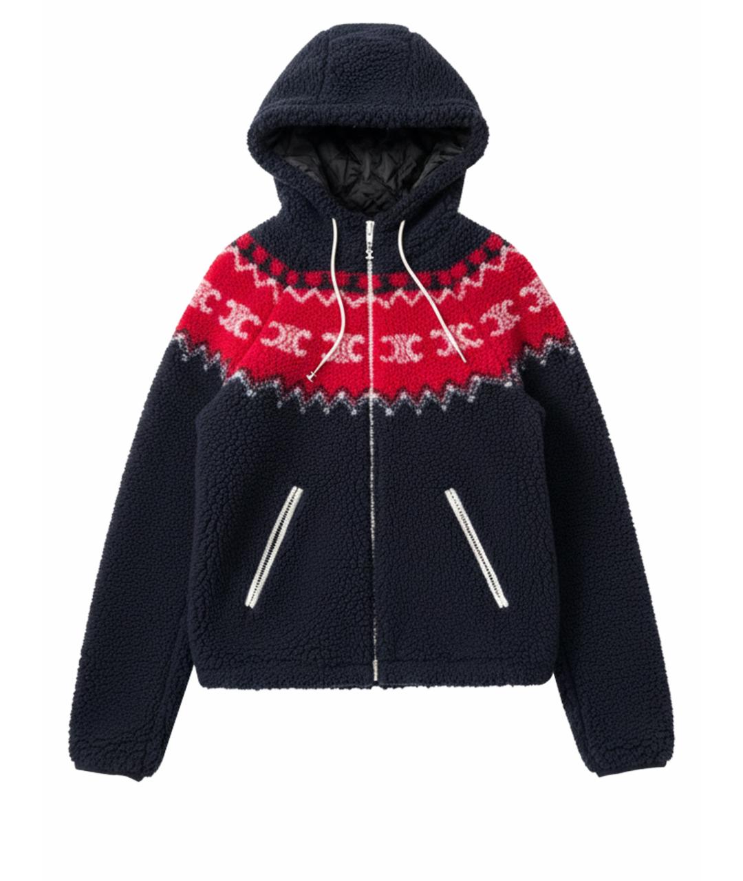 CELINE Темно-синяя шерстяная дубленка, фото 1