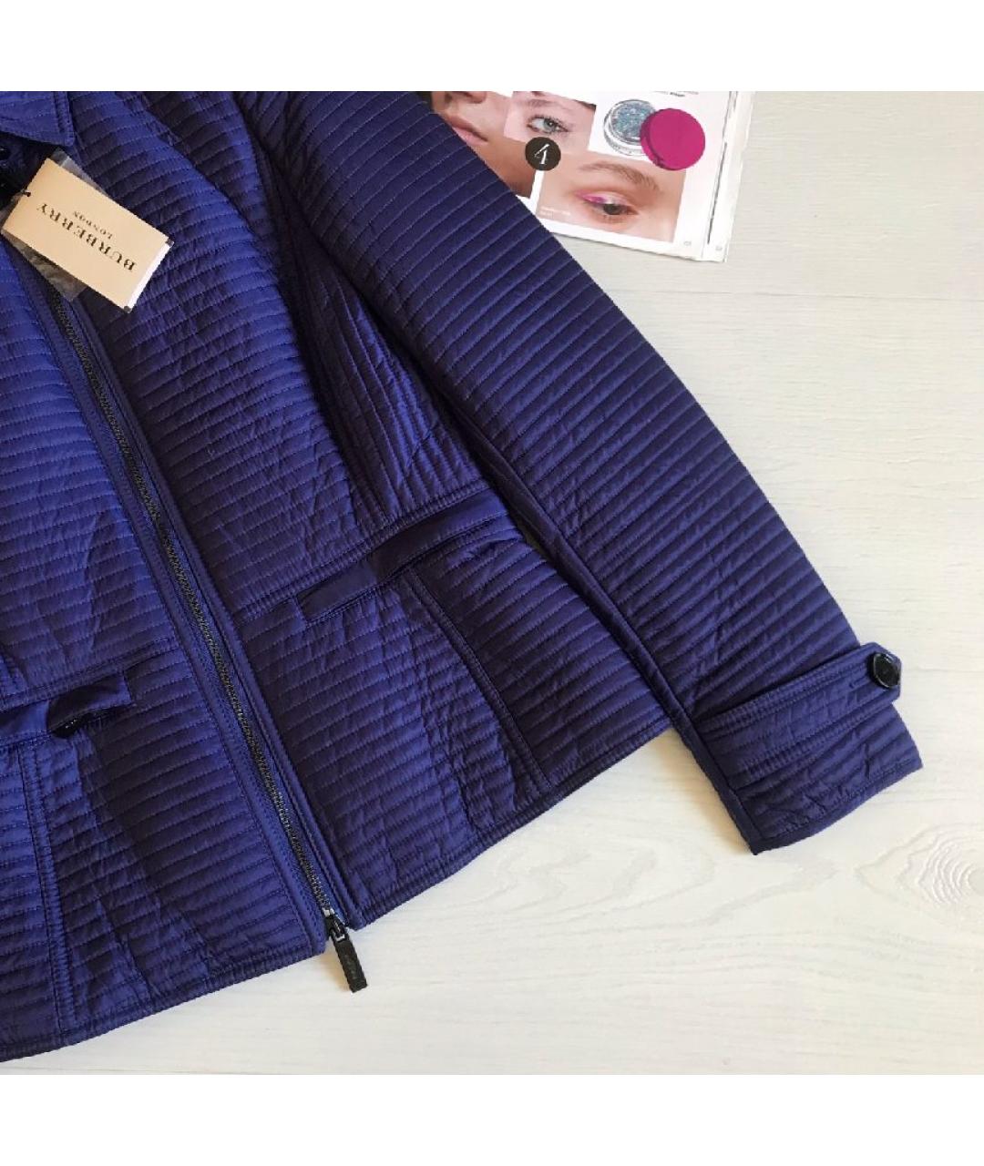 BURBERRY Синяя ацетатная куртка, фото 3
