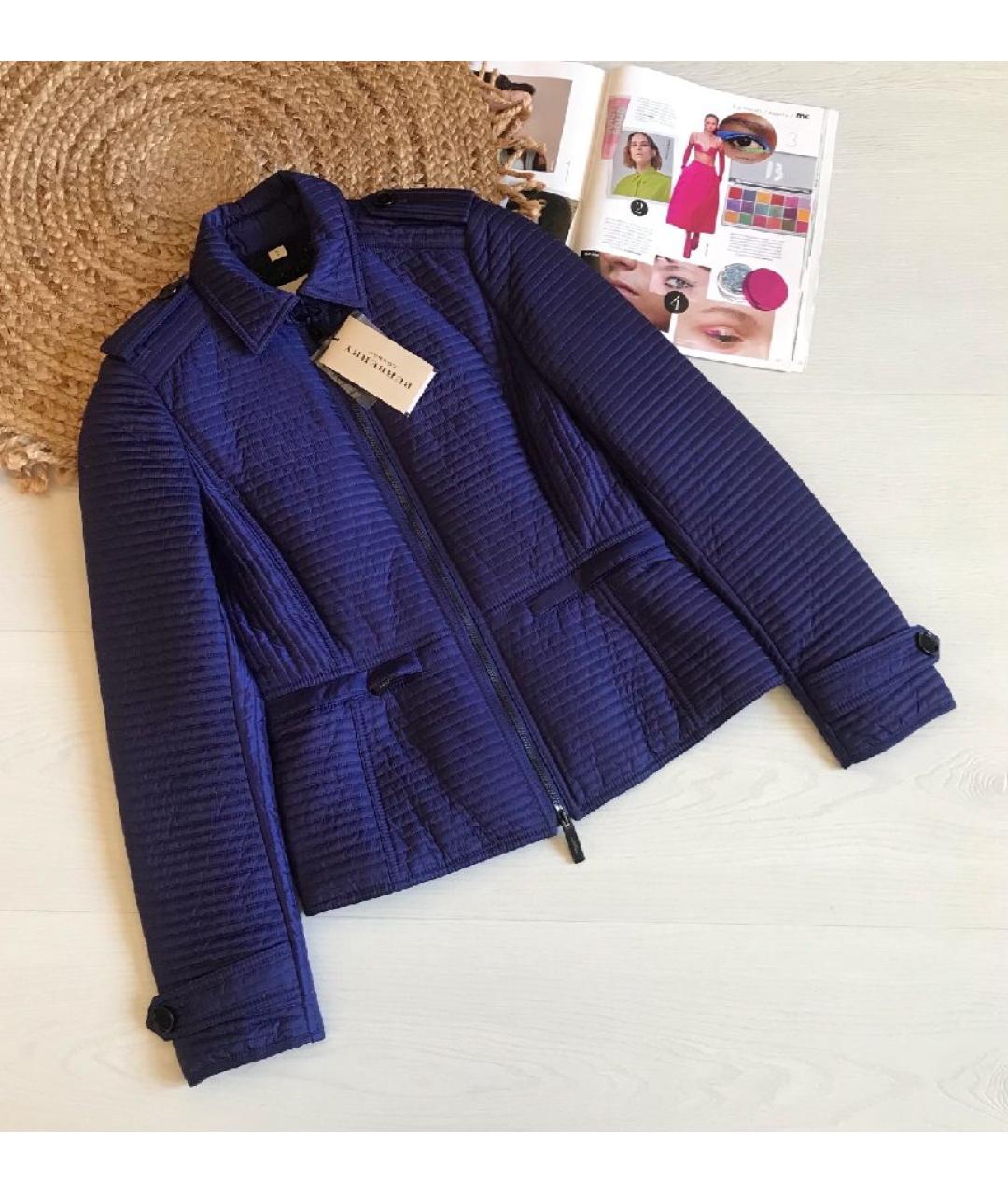 BURBERRY Синяя ацетатная куртка, фото 10