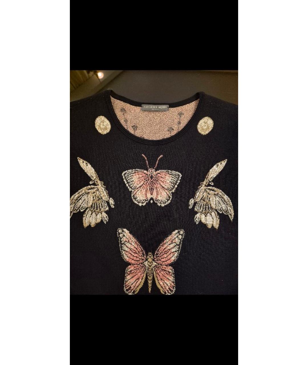 ALEXANDER MCQUEEN Мульти шерстяное коктейльное платье, фото 3