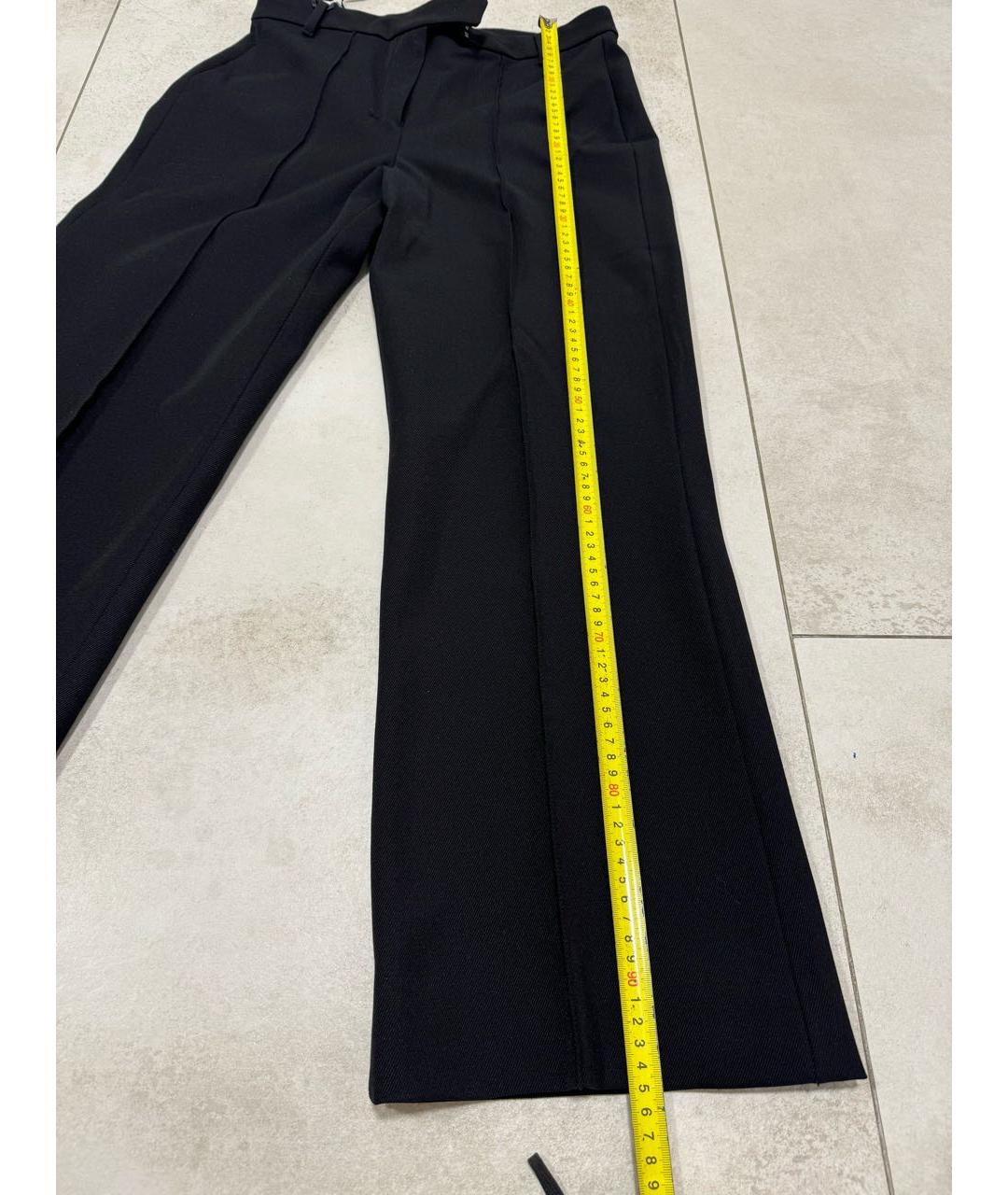 'S MAX MARA Черные хлопковые брюки широкие, фото 7