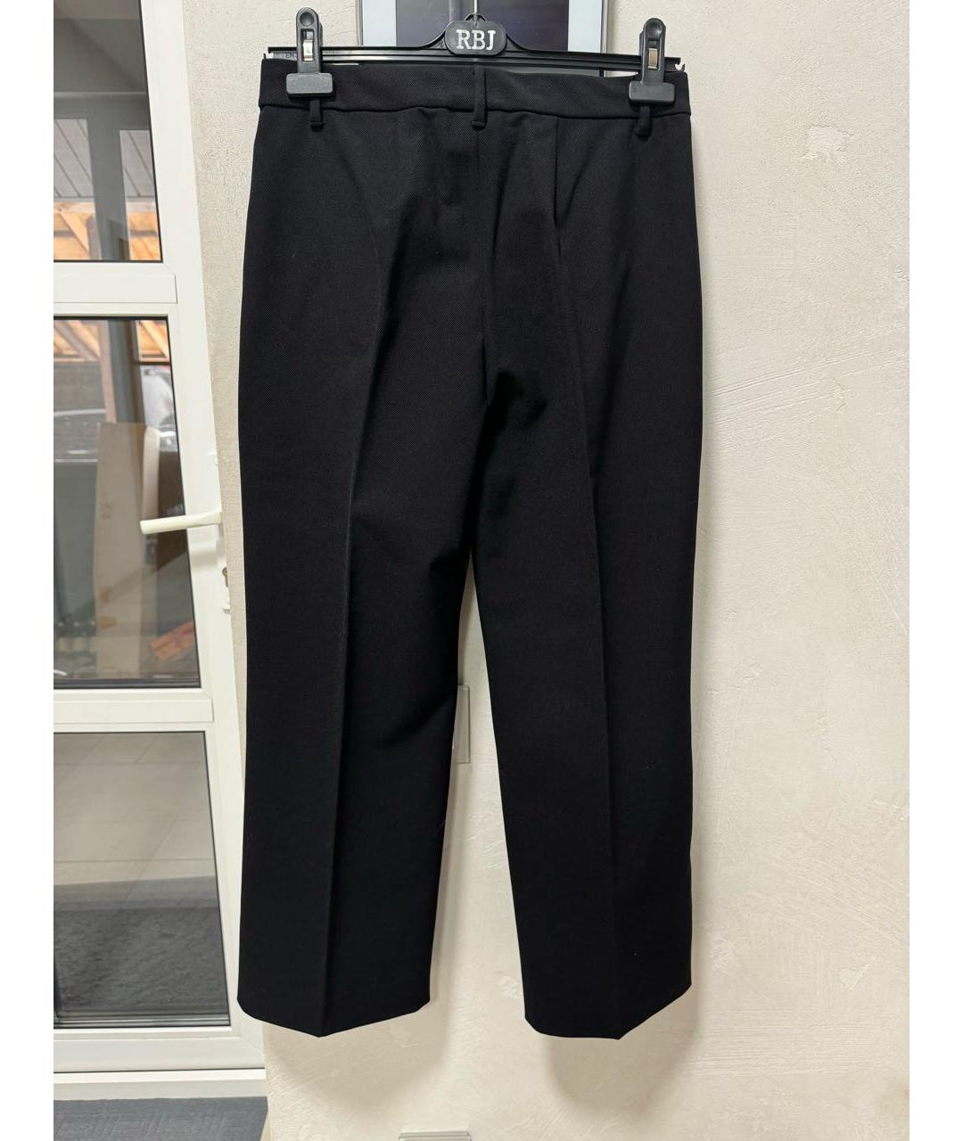 'S MAX MARA Черные хлопковые брюки широкие, фото 2