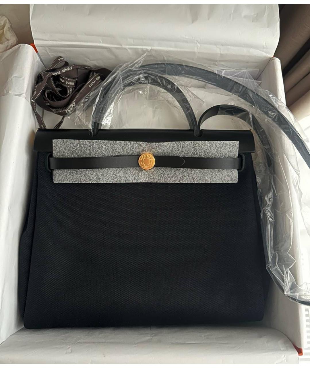 HERMES Черная кожаная сумка через плечо, фото 2