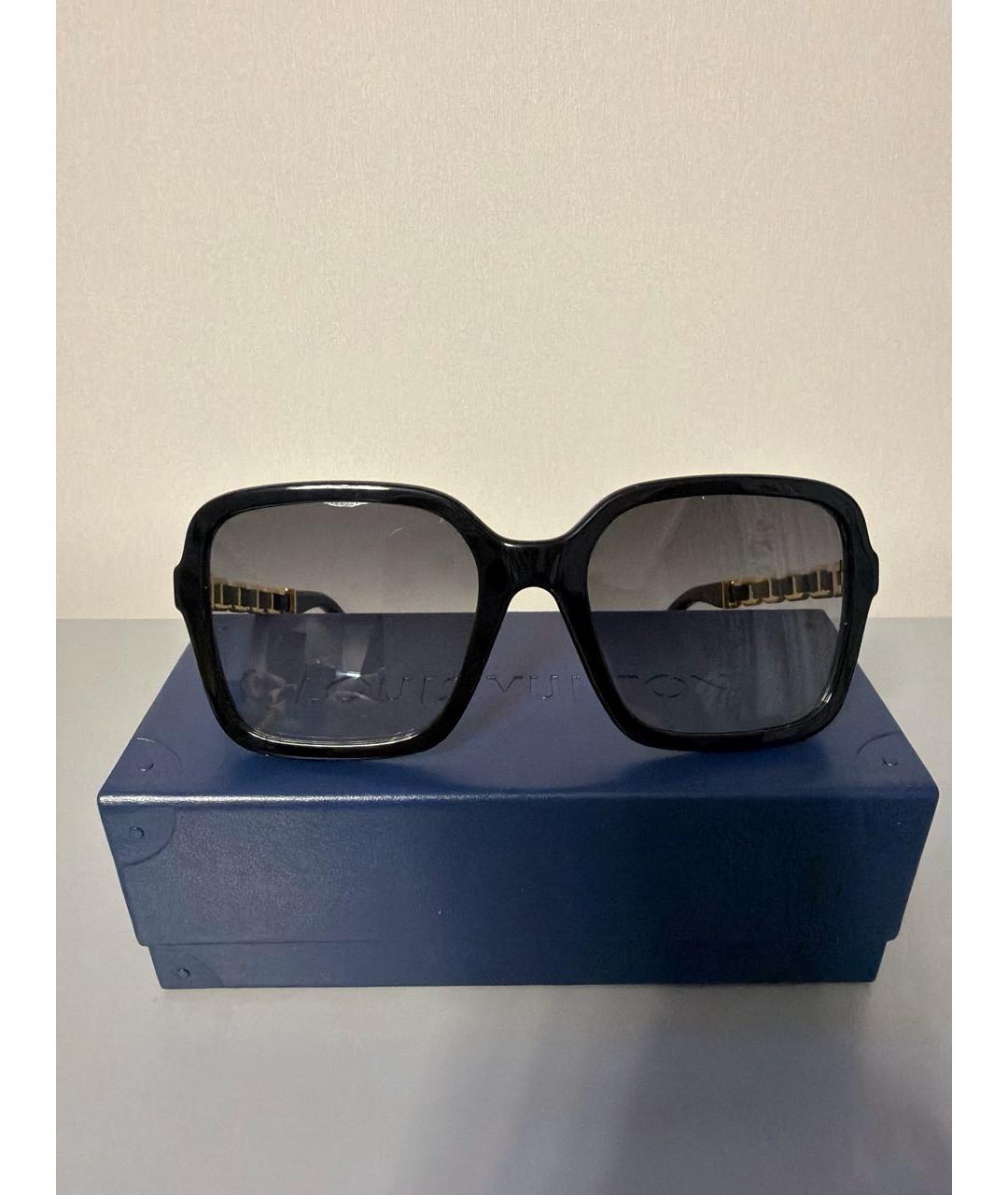 LOUIS VUITTON Черные пластиковые солнцезащитные очки, фото 4