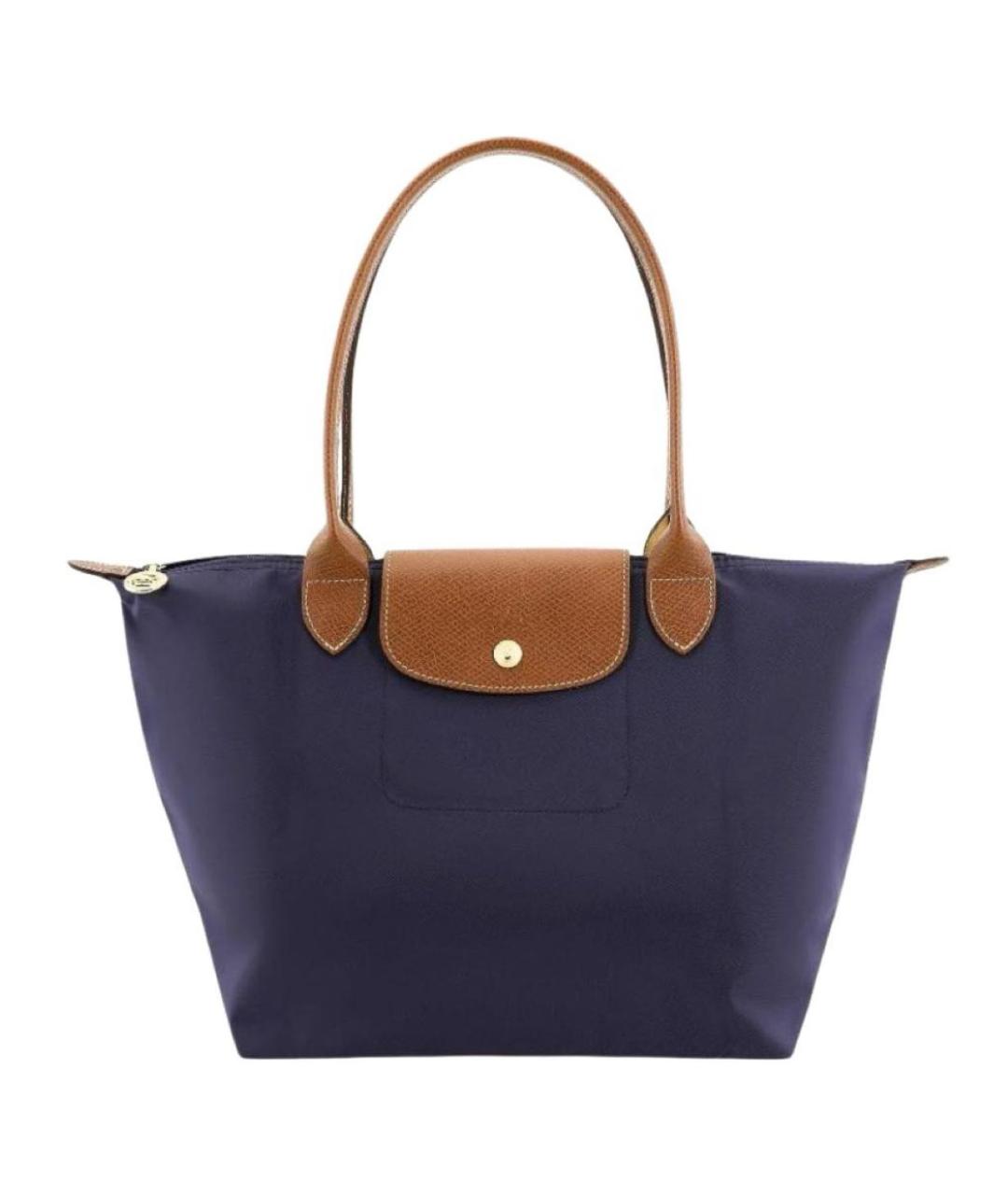 LONGCHAMP Темно-синяя тканевая сумка тоут, фото 1