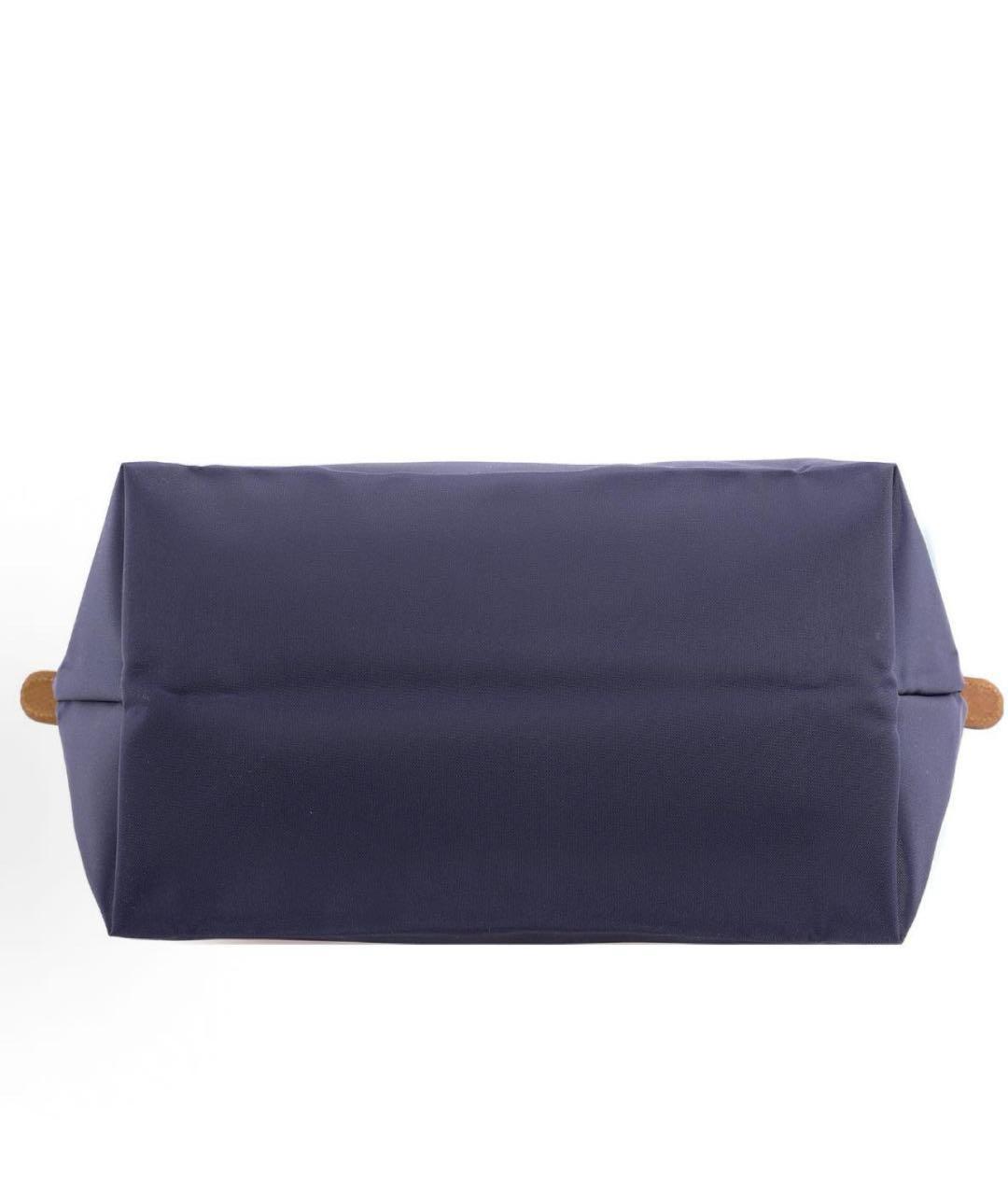 LONGCHAMP Темно-синяя тканевая сумка тоут, фото 5