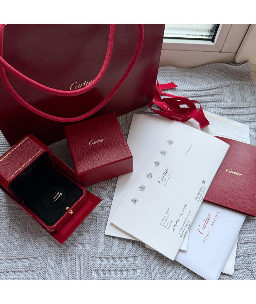 CARTIER Серебряное кольцо из белого золота, фото 2