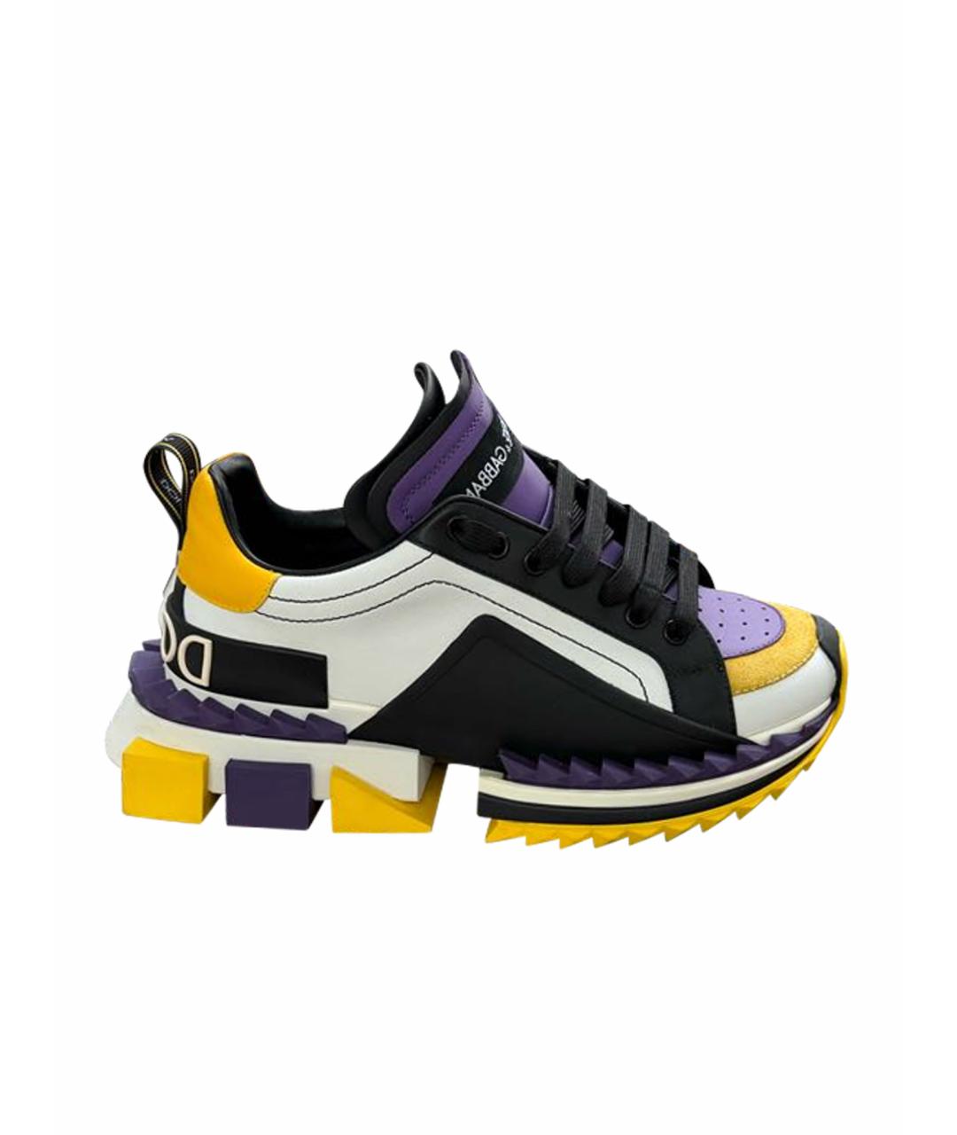 DOLCE&GABBANA Мульти кожаные кроссовки, фото 1