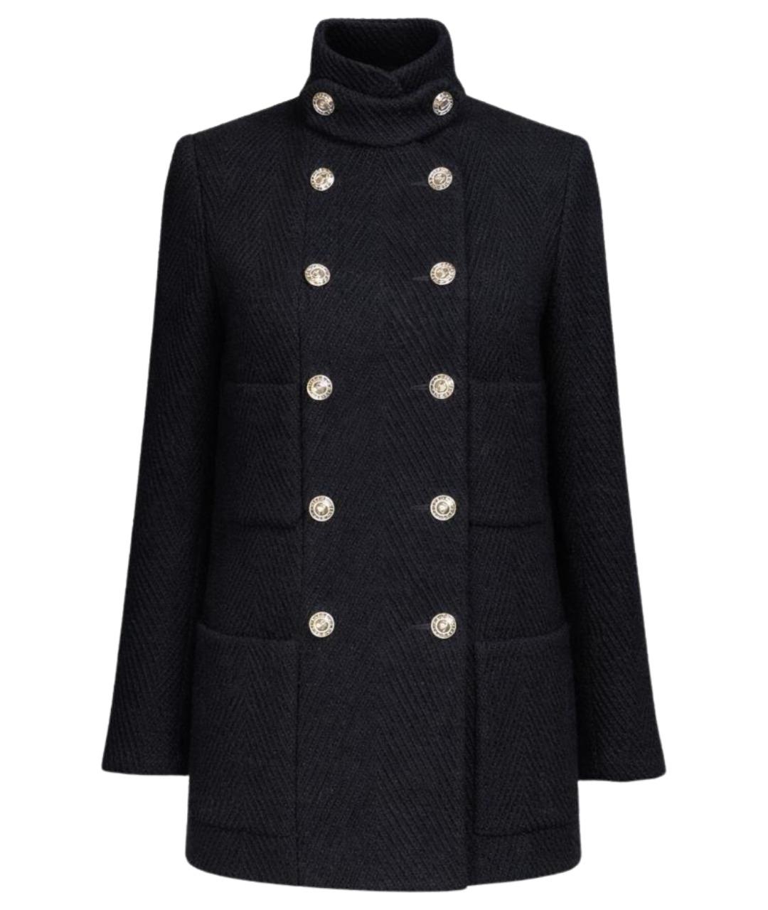 CHANEL Черный твидовый жакет/пиджак, фото 1