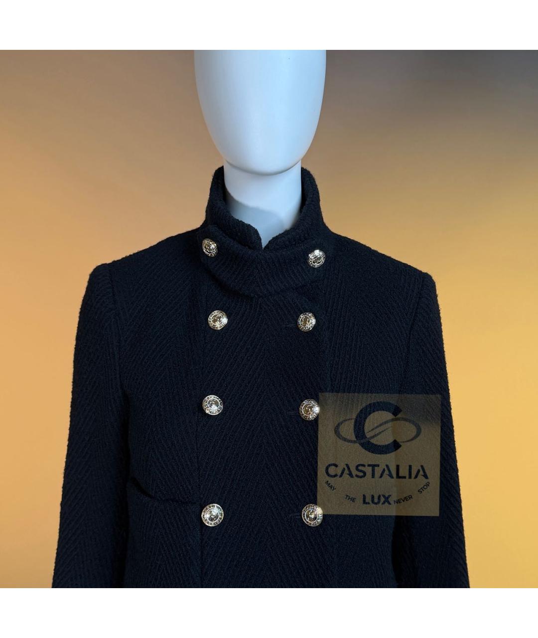 CHANEL Черный твидовый жакет/пиджак, фото 6