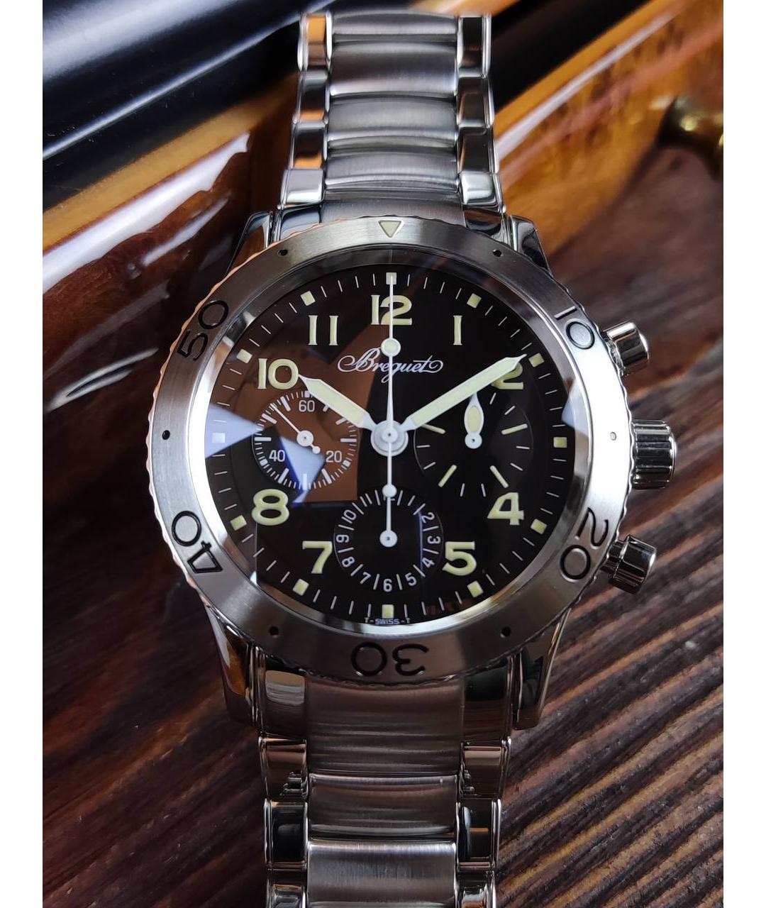 Breguet Черные стальные часы, фото 2