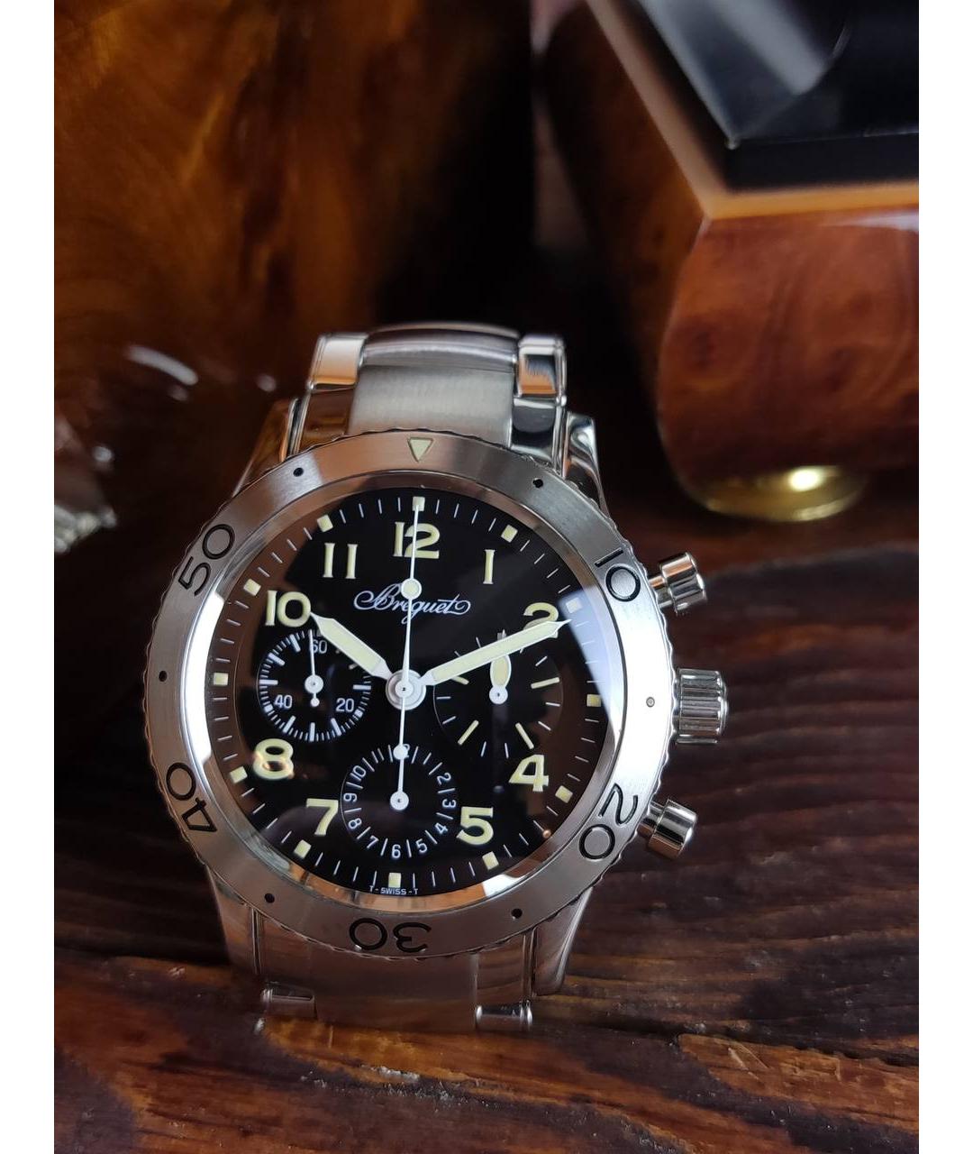 Breguet Черные стальные часы, фото 4