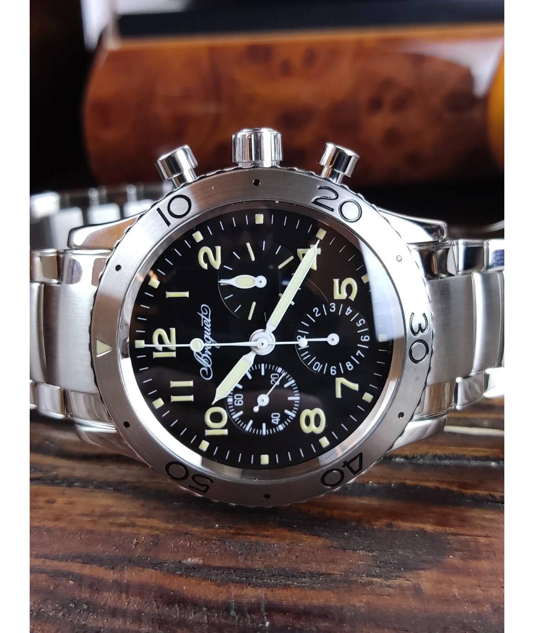 Breguet Черные стальные часы, фото 5