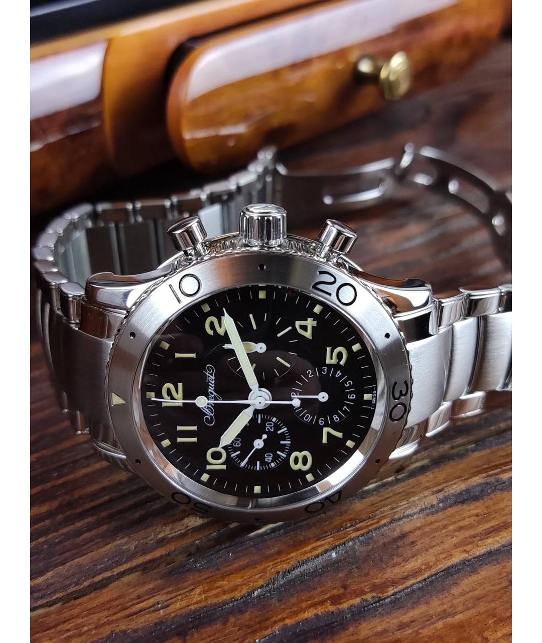 Breguet Черные стальные часы, фото 3