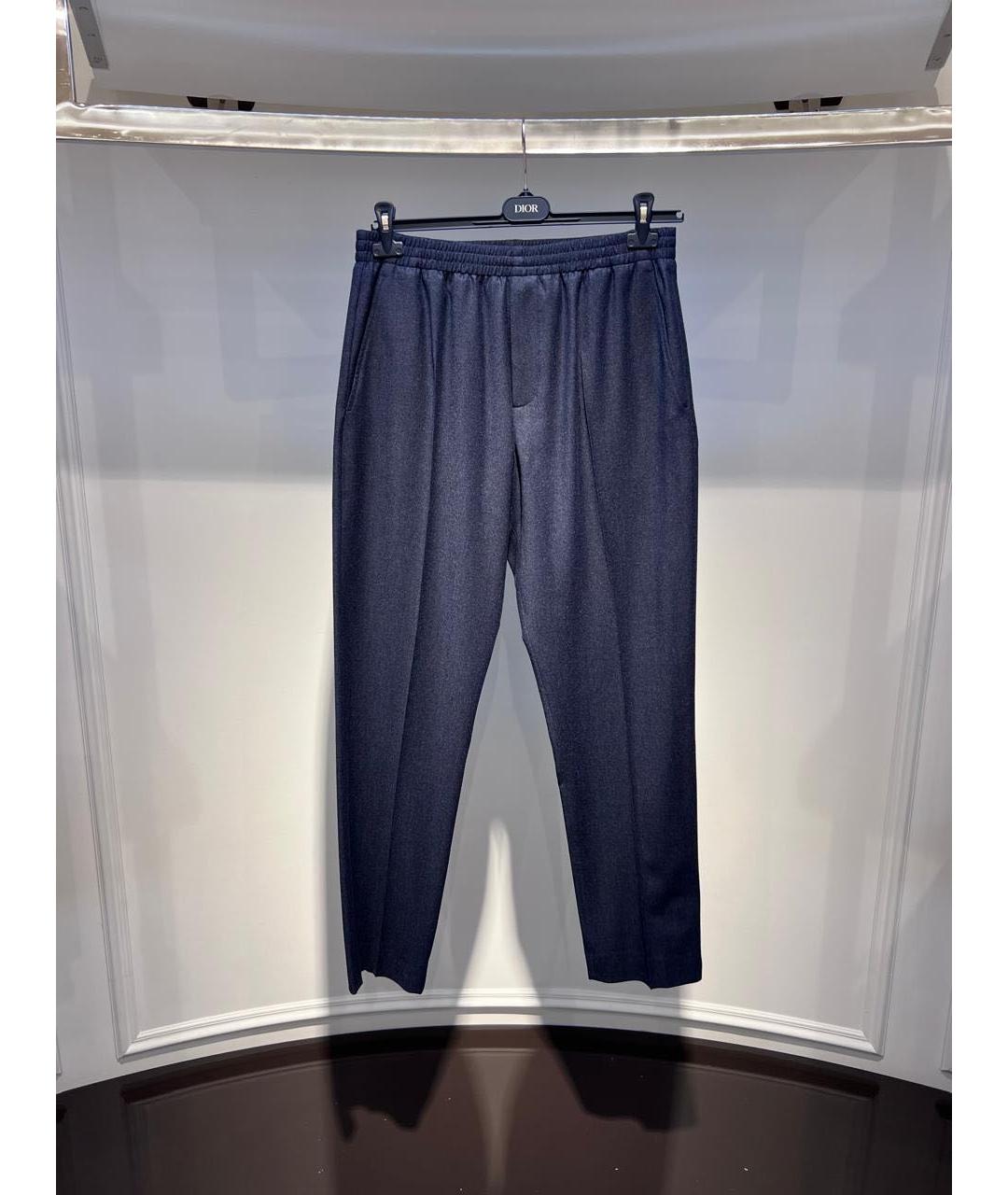 CHRISTIAN DIOR Синие повседневные брюки, фото 3