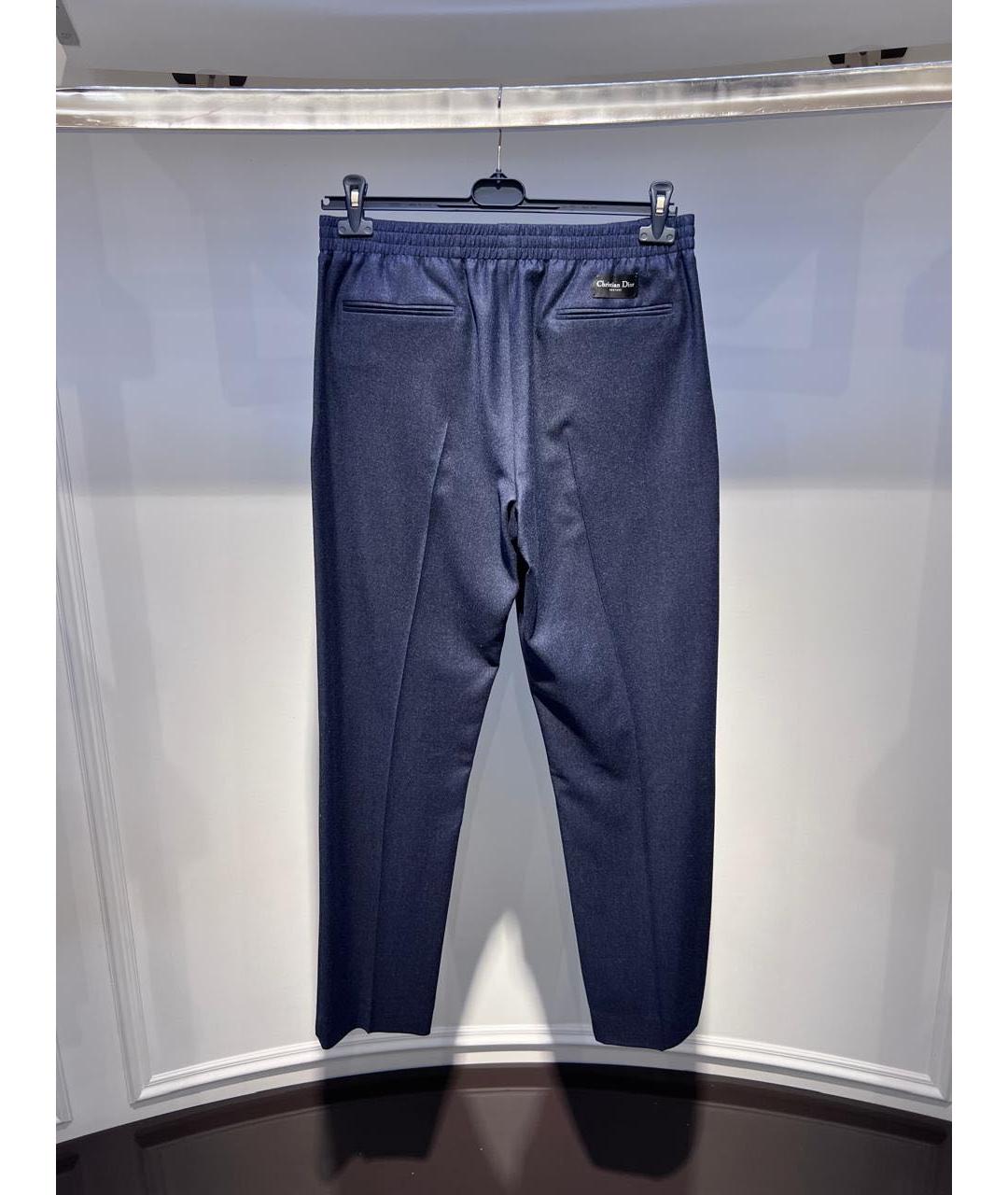 CHRISTIAN DIOR Синие повседневные брюки, фото 2