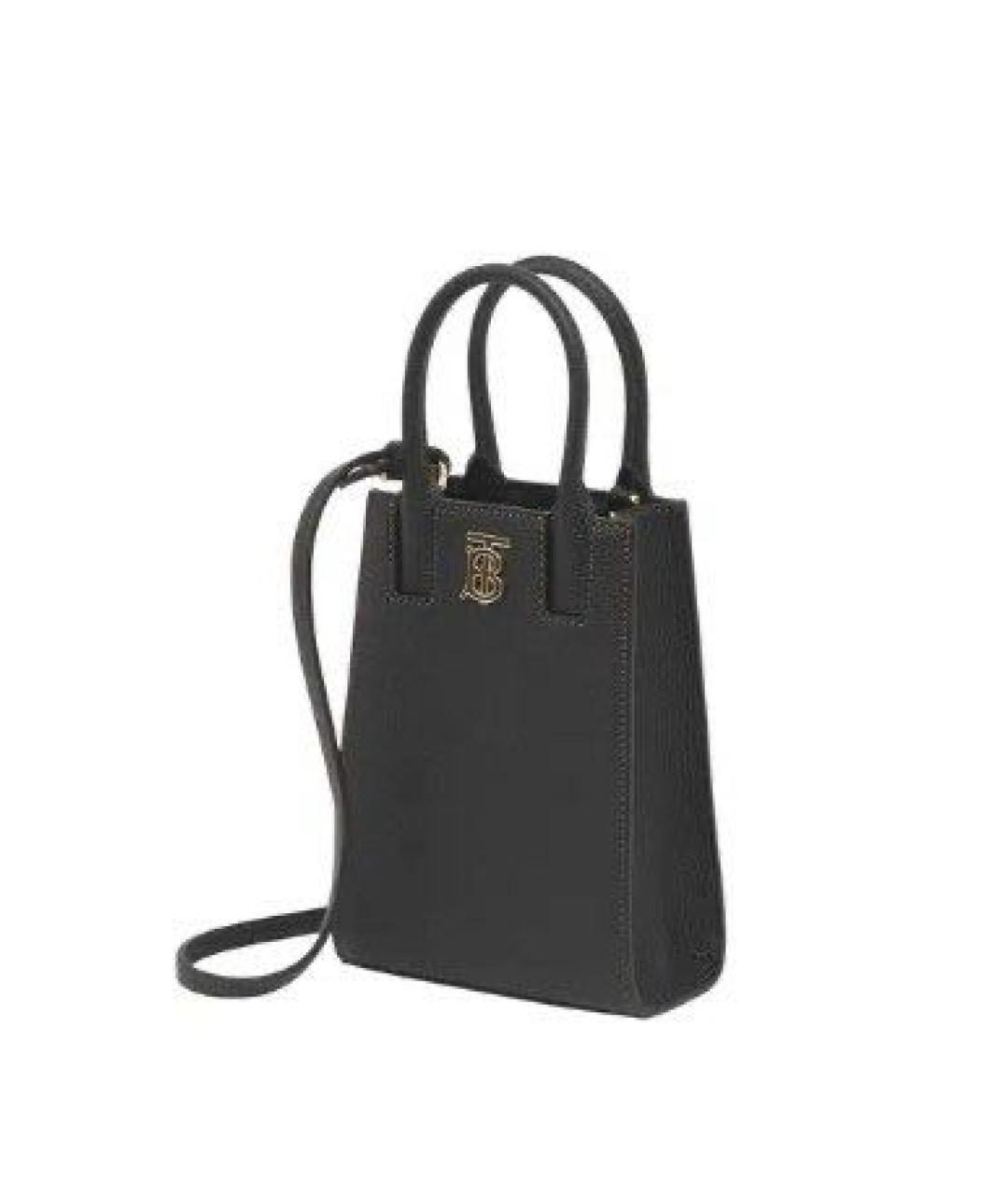 BURBERRY Черная кожаная сумка через плечо, фото 2