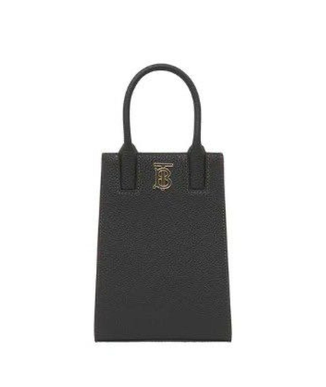 BURBERRY Черная кожаная сумка через плечо, фото 4