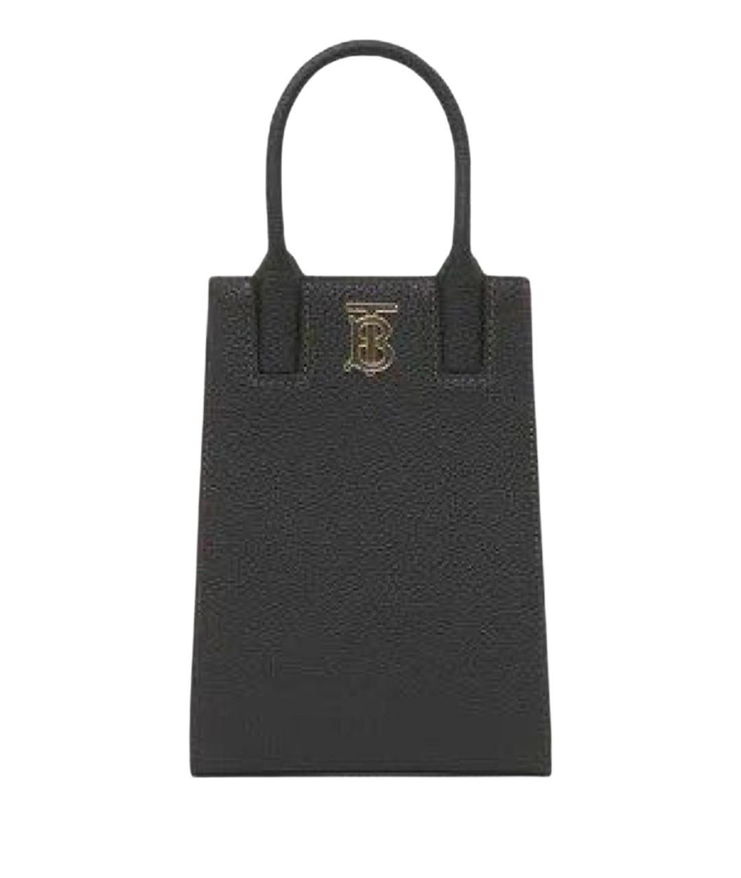 BURBERRY Черная кожаная сумка через плечо, фото 1