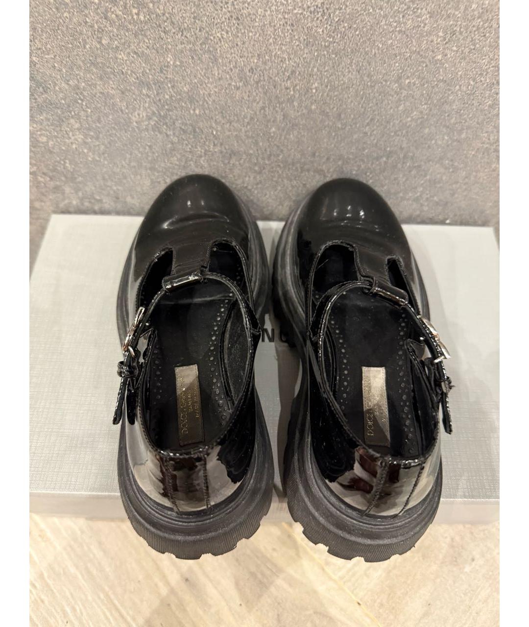 DOLCE&GABBANA Черные туфли из лакированной кожи, фото 3