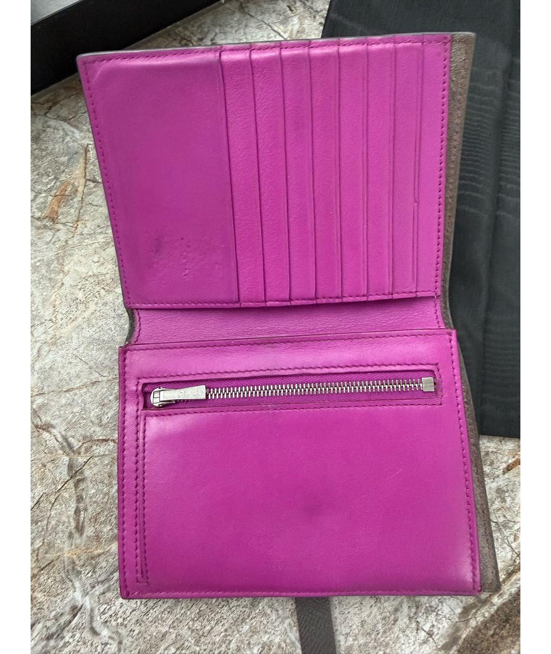 CELINE Серый кожаный кошелек, фото 5