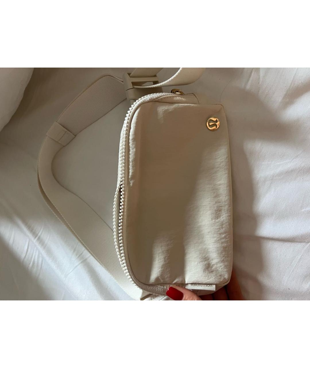 Lululemon Бежевая тканевая поясная сумка, фото 7